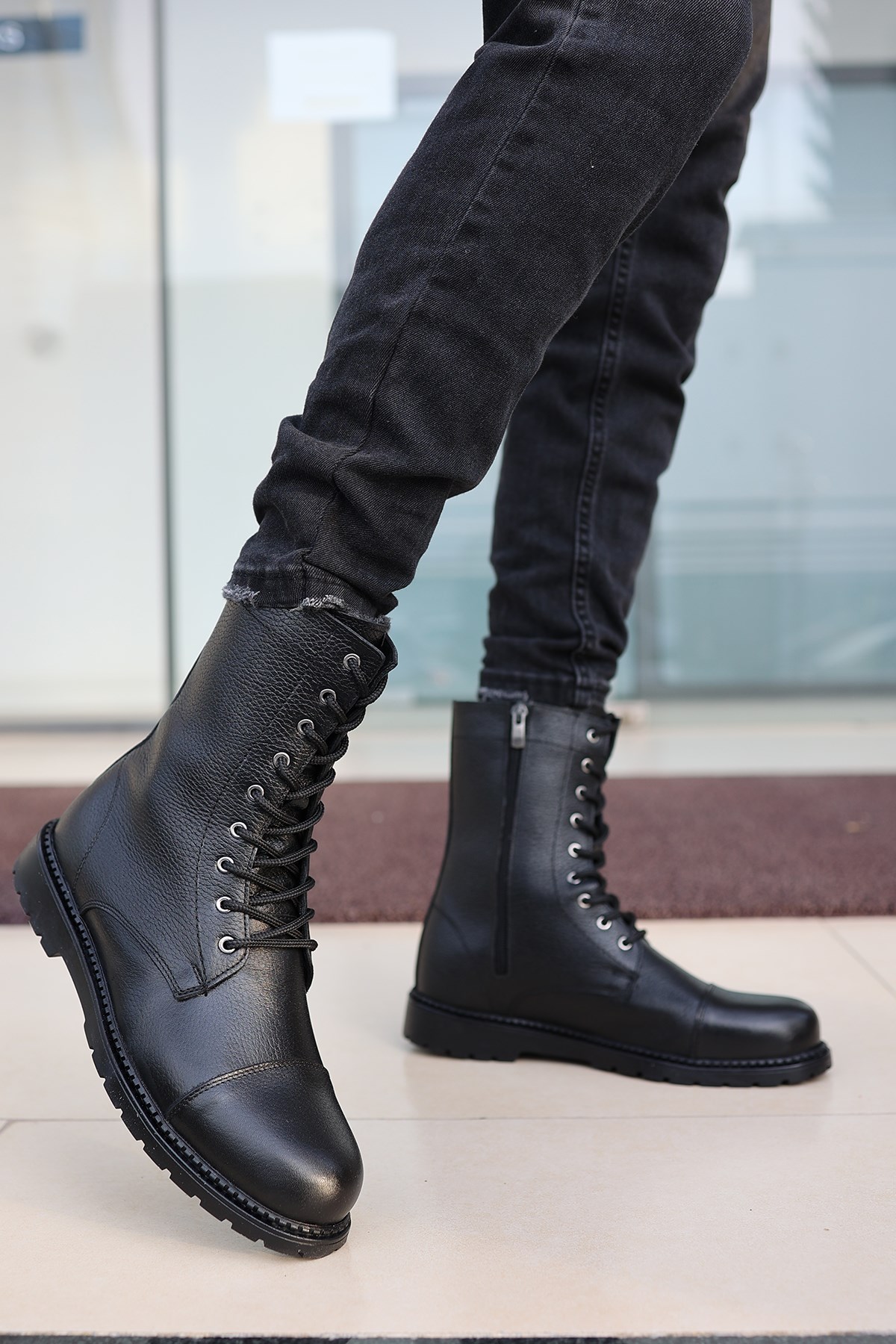 Aragon Erkek Garantili Hakiki Deri Soğuk Geçirmez Kaymaz Kauçuk Taban Postal Bot ARAGON-3565 - Görsel 2