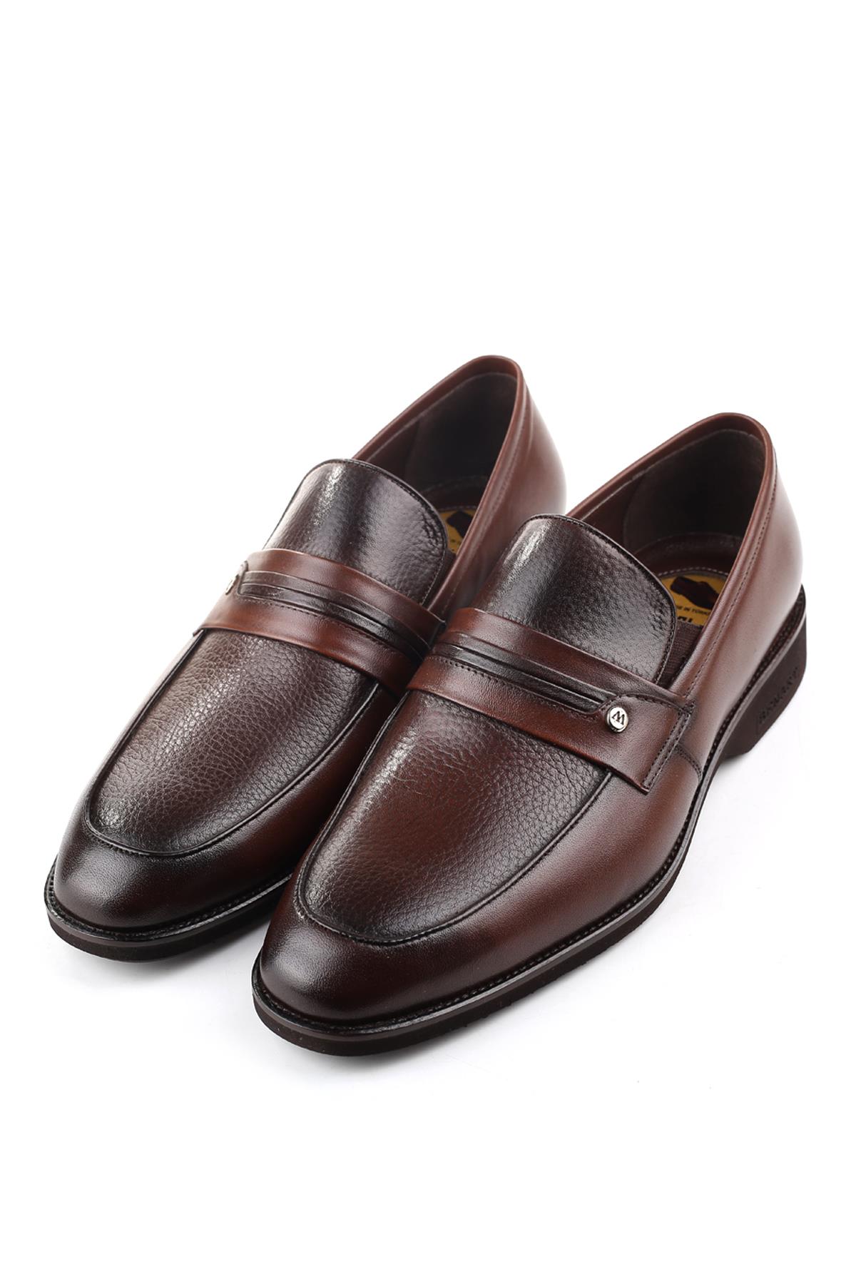 Hakiki Deri Hafif Eva Taban Bağcıksız Günlük Klasik Erkek Ayakkabı - Görsel 3