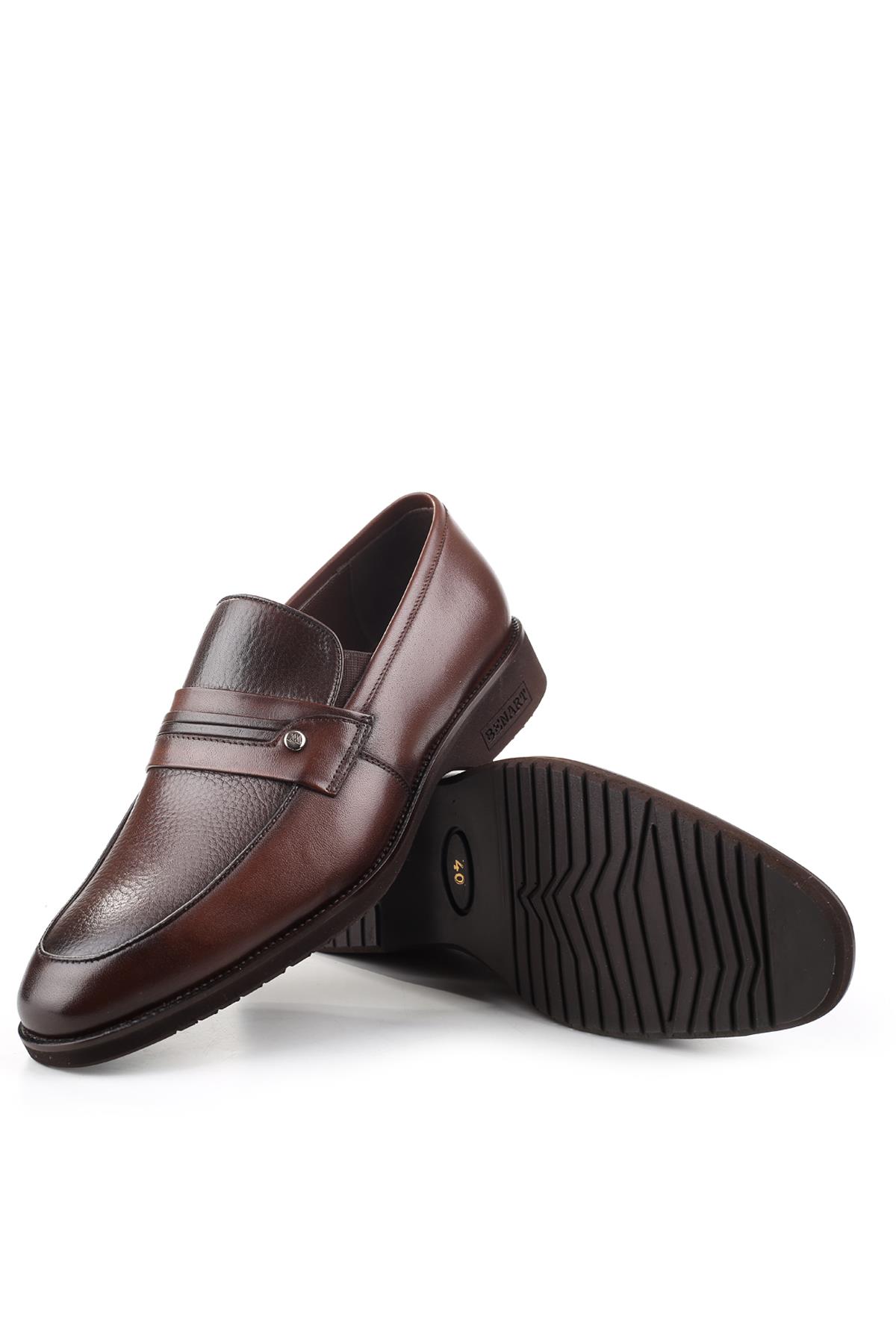 Hakiki Deri Hafif Eva Taban Bağcıksız Günlük Klasik Erkek Ayakkabı - Görsel 6