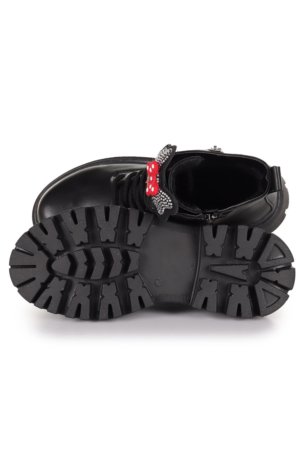 Bella Günlük Fermuarlı Kız Çocuk Bot Ayakkabı Siyah - Görsel 6