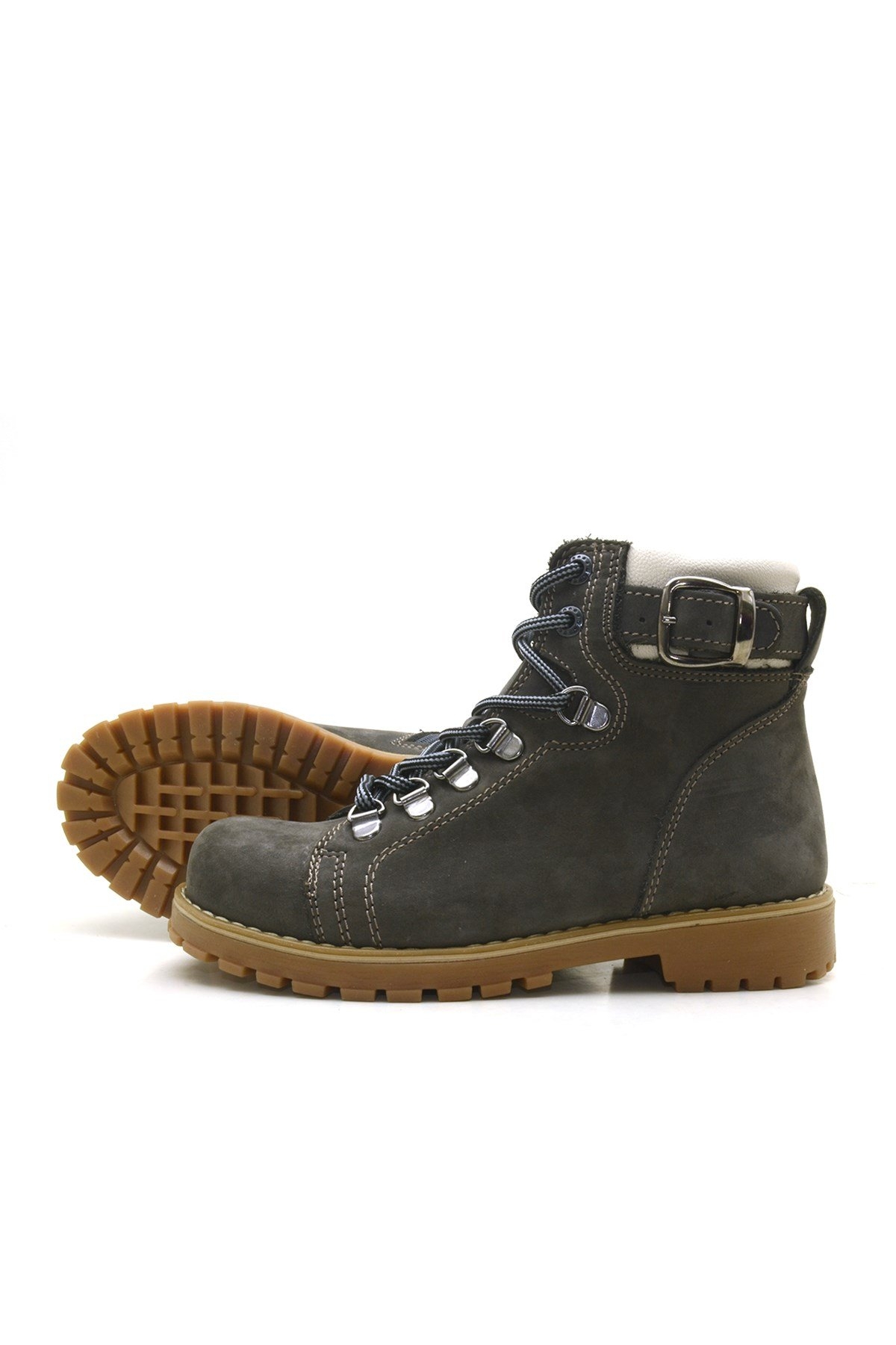 Griffon Hakiki Deri Fermuarlı Kışlık Unisex Çocuk Bot - Görsel 6
