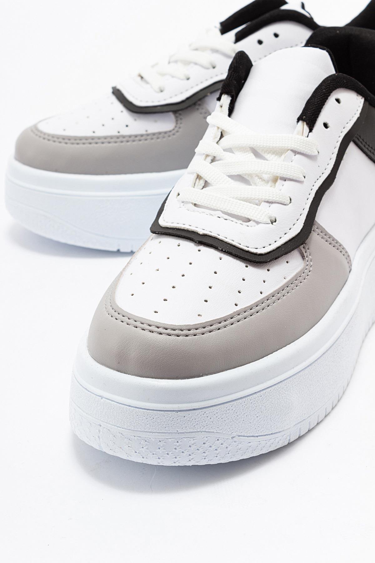Kadın Air Beyaz Spor Ayakkabı BUZ BEYAZ SİYAH - Görsel 4