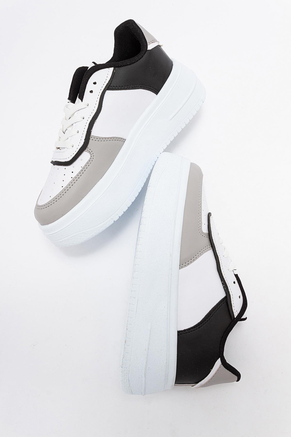 Kadın Air Beyaz Spor Ayakkabı BUZ BEYAZ SİYAH - Görsel 7