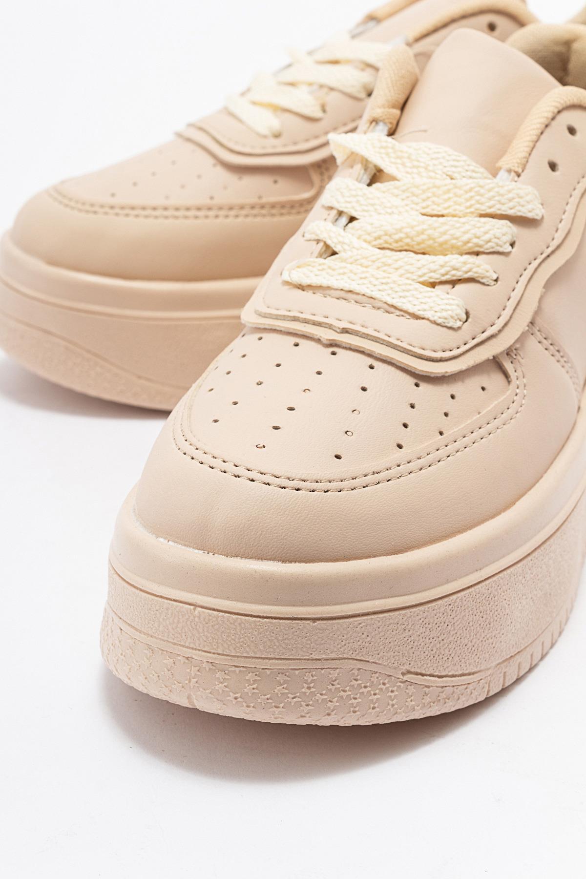 Kadın Air Beyaz Spor Ayakkabı BEJ BEJ - Görsel 4