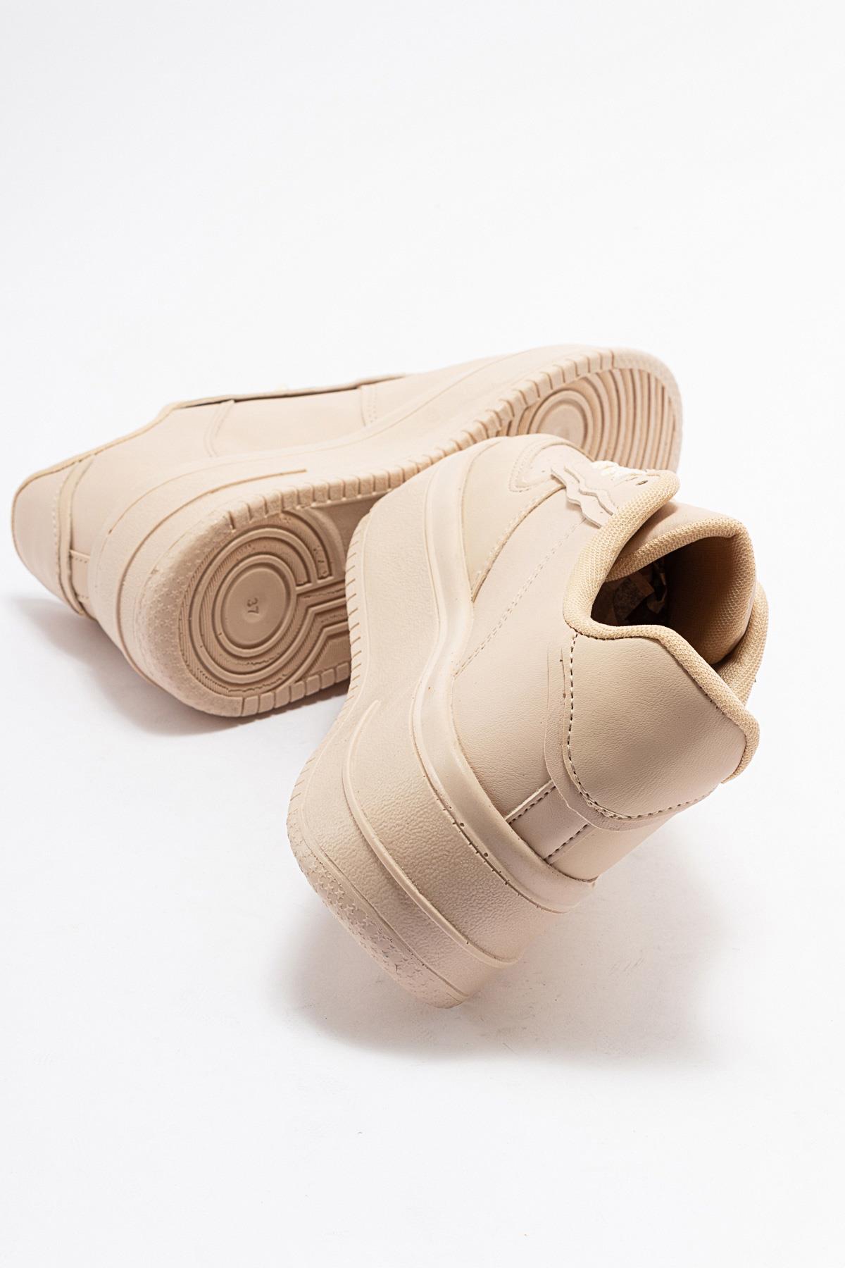 Kadın Air Beyaz Spor Ayakkabı BEJ BEJ - Görsel 5