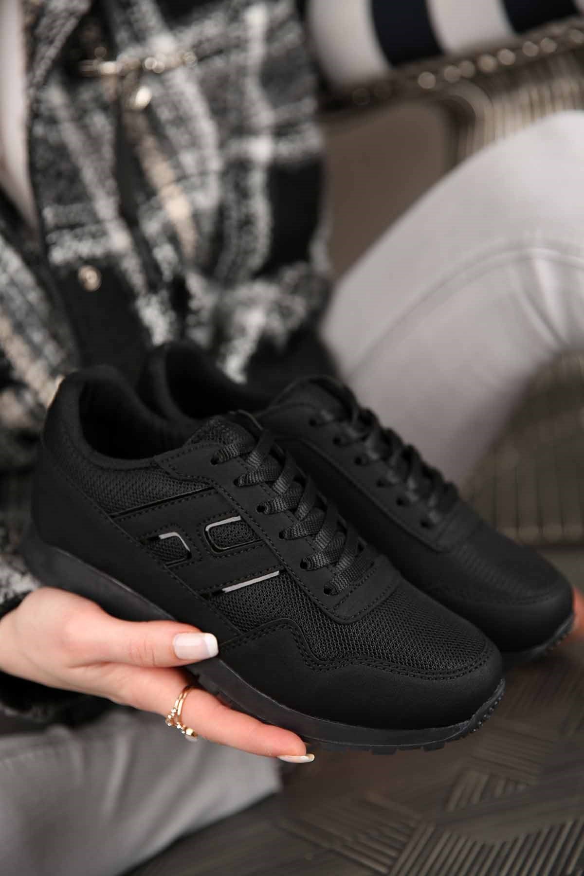 Kadın Anorak Spor Ayakkabı SİYAH SİYAH RUGAN - Görsel 3