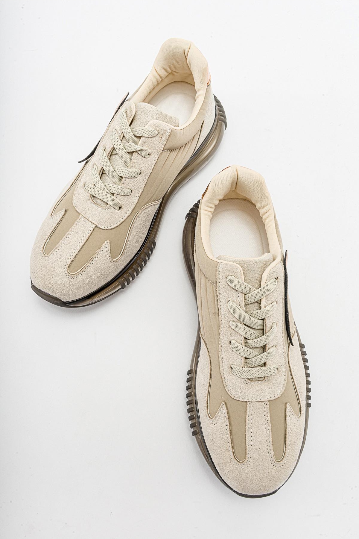 Şeffaf Taban Kadın Spor Ayakkabı TEN SÜET - Görsel 6