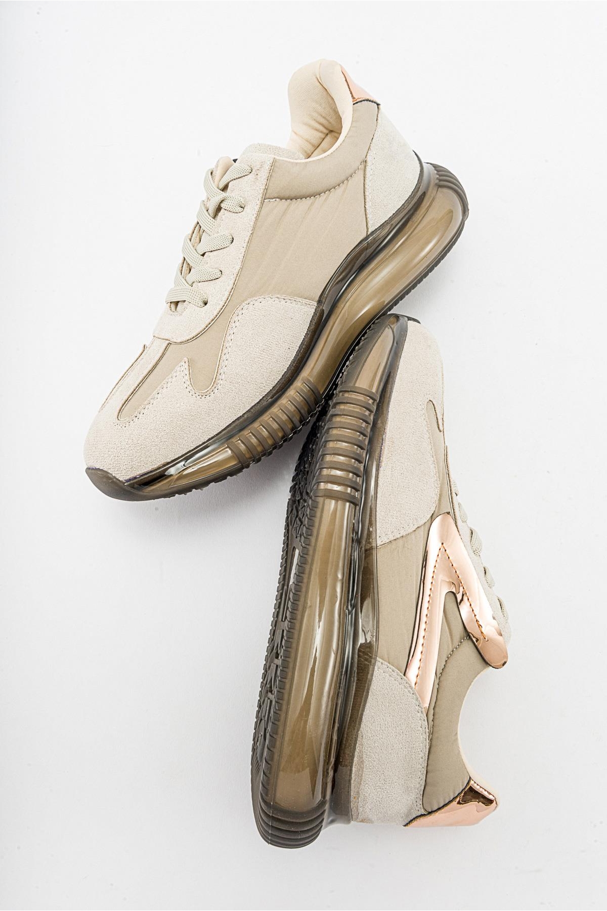 Şeffaf Taban Kadın Spor Ayakkabı TEN SÜET - Görsel 7