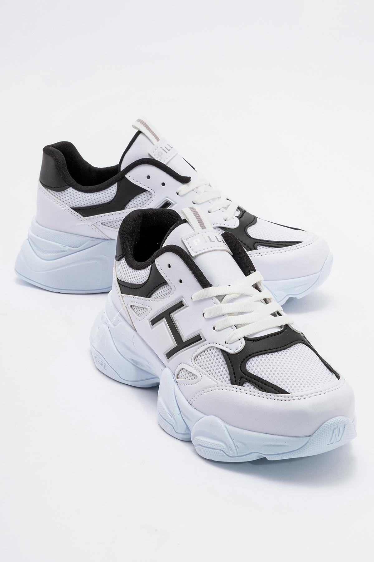 Kadın Anorak Spor Ayakkabı BEYAZ SİYAH - Görsel 2