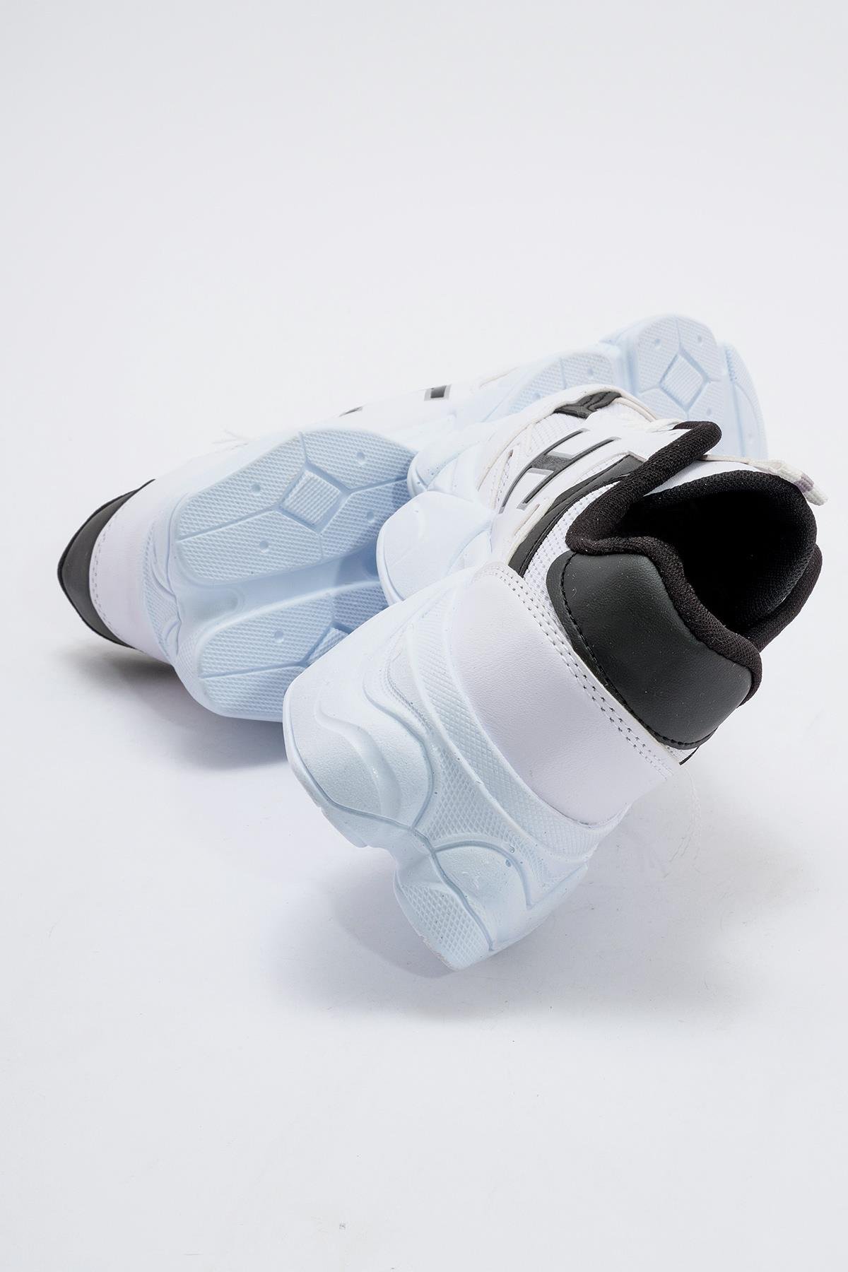 Kadın Anorak Spor Ayakkabı BEYAZ SİYAH - Görsel 5