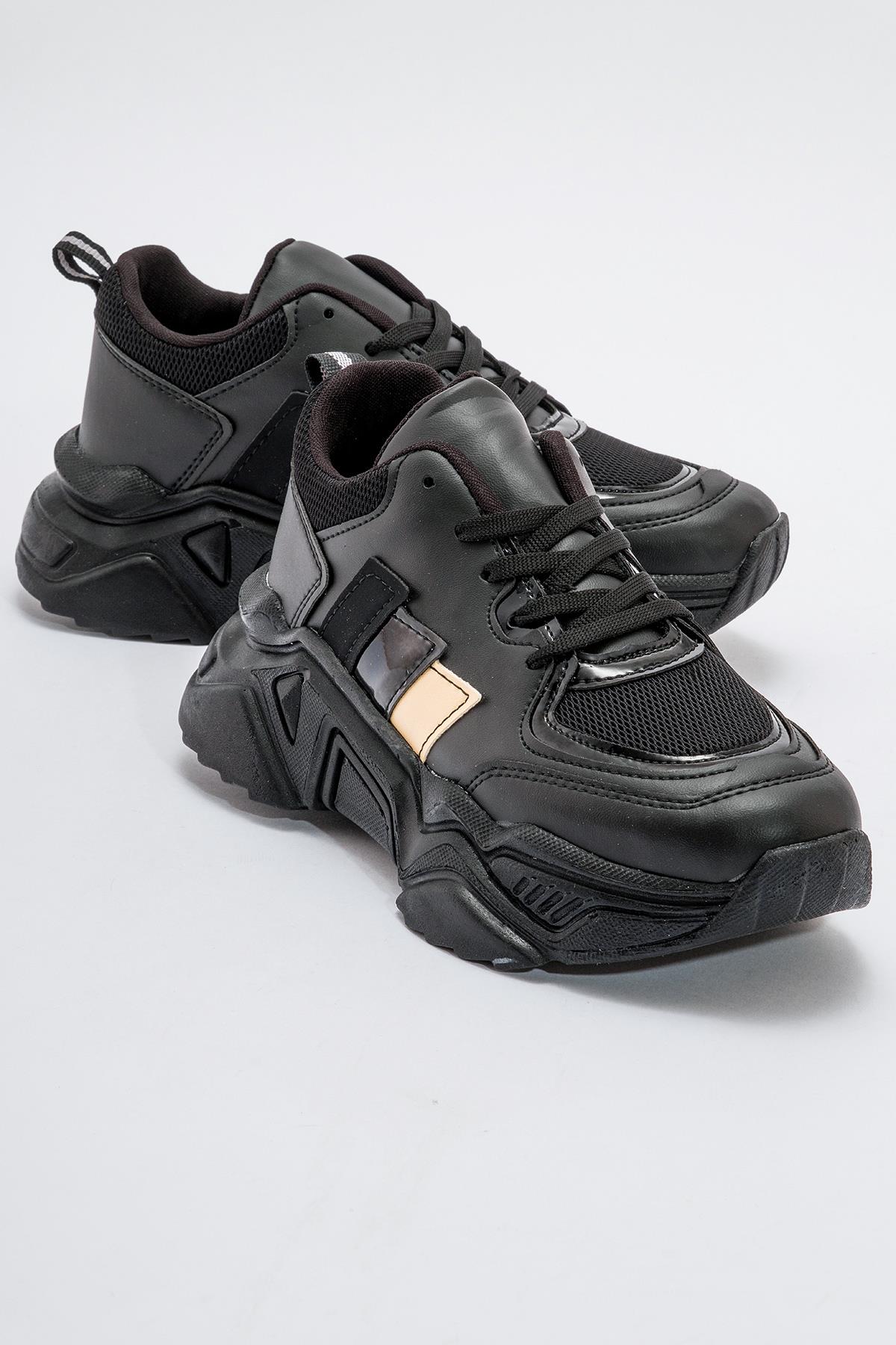 Kadın Anorak Spor Ayakkabı SİYAH ALTIN - Görsel 2