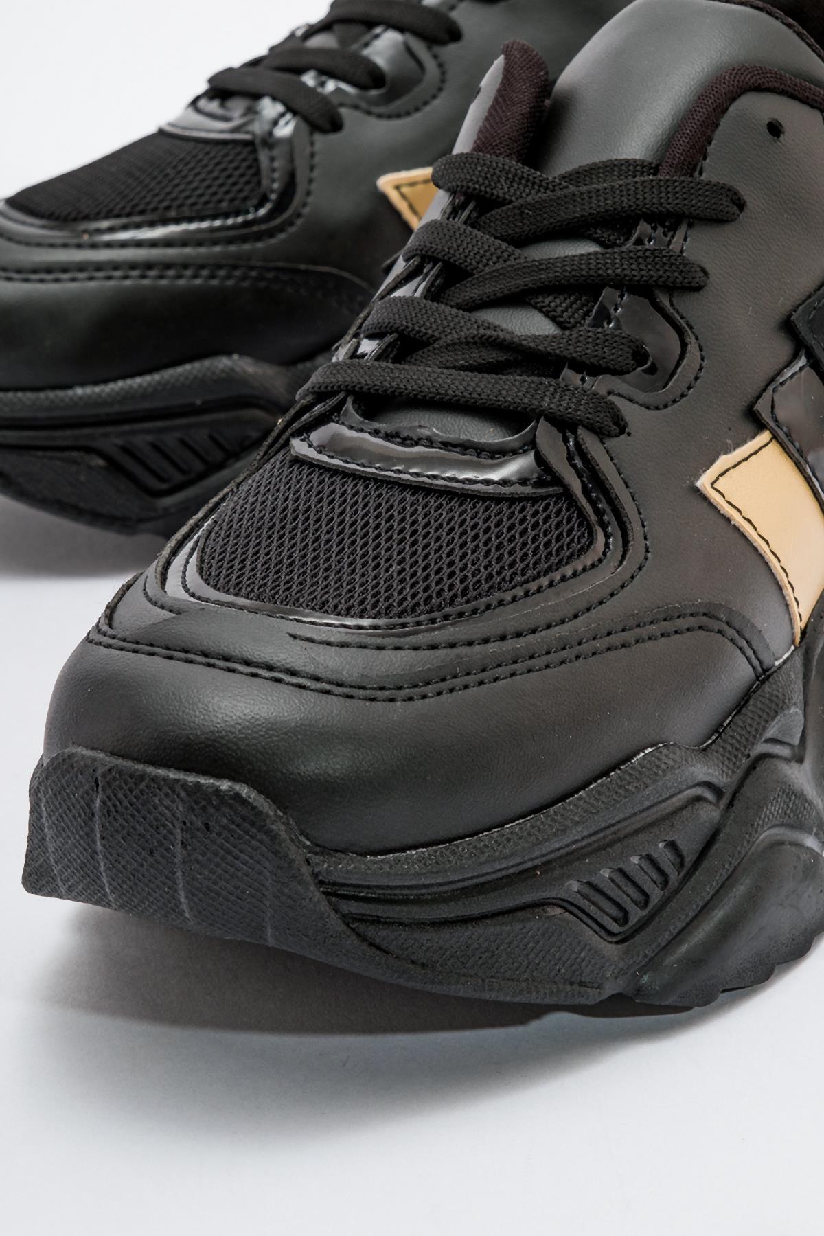 Kadın Anorak Spor Ayakkabı SİYAH ALTIN - Görsel 4