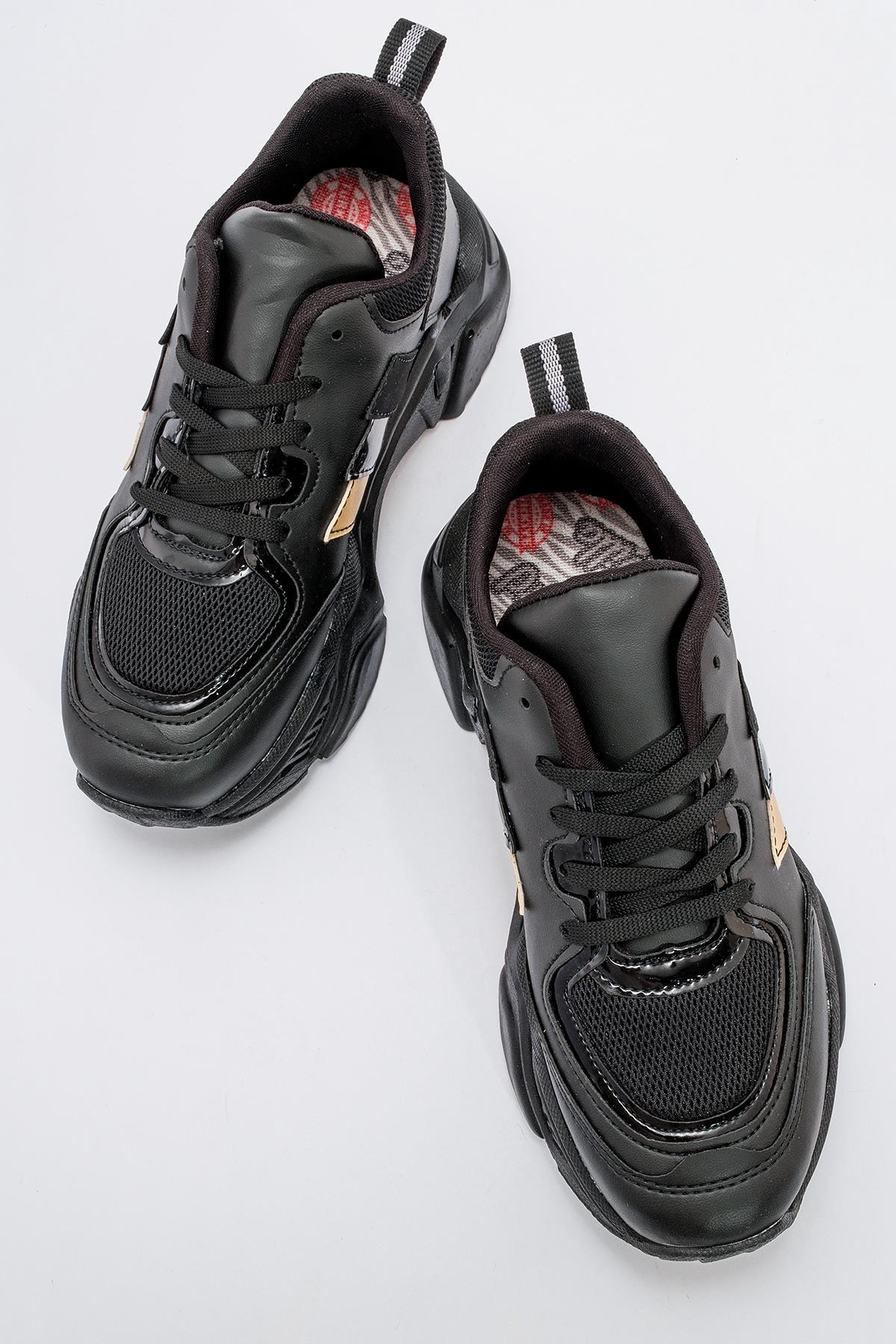 Kadın Anorak Spor Ayakkabı SİYAH ALTIN - Görsel 6