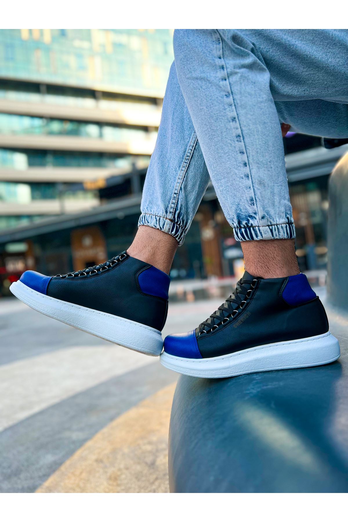 CH258 GBT Roma Colourful Erkek Bot SIYAH/SAX MAVI - Görsel 6