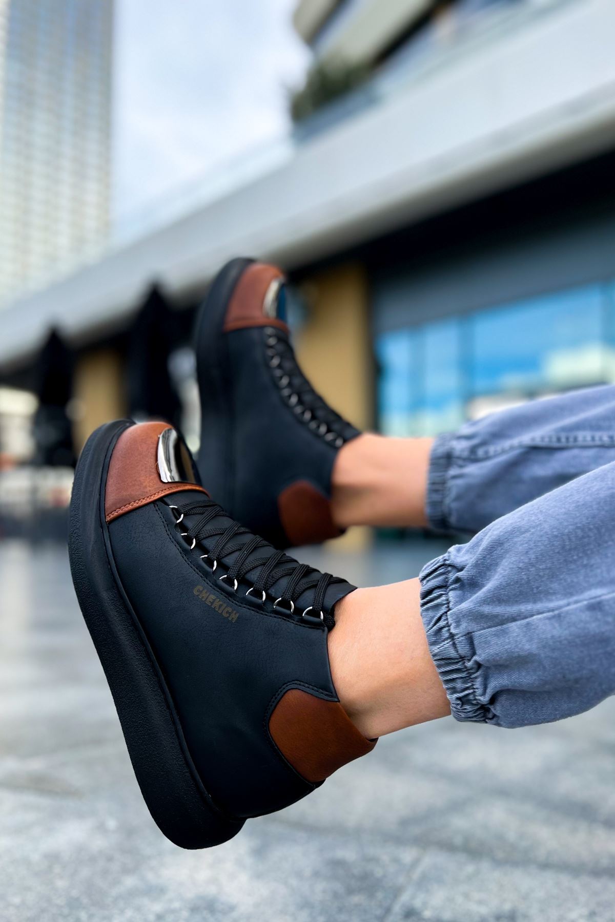 CH267 GST Roma Mirror Erkek Bot SIYAH/TABA - Görsel 5