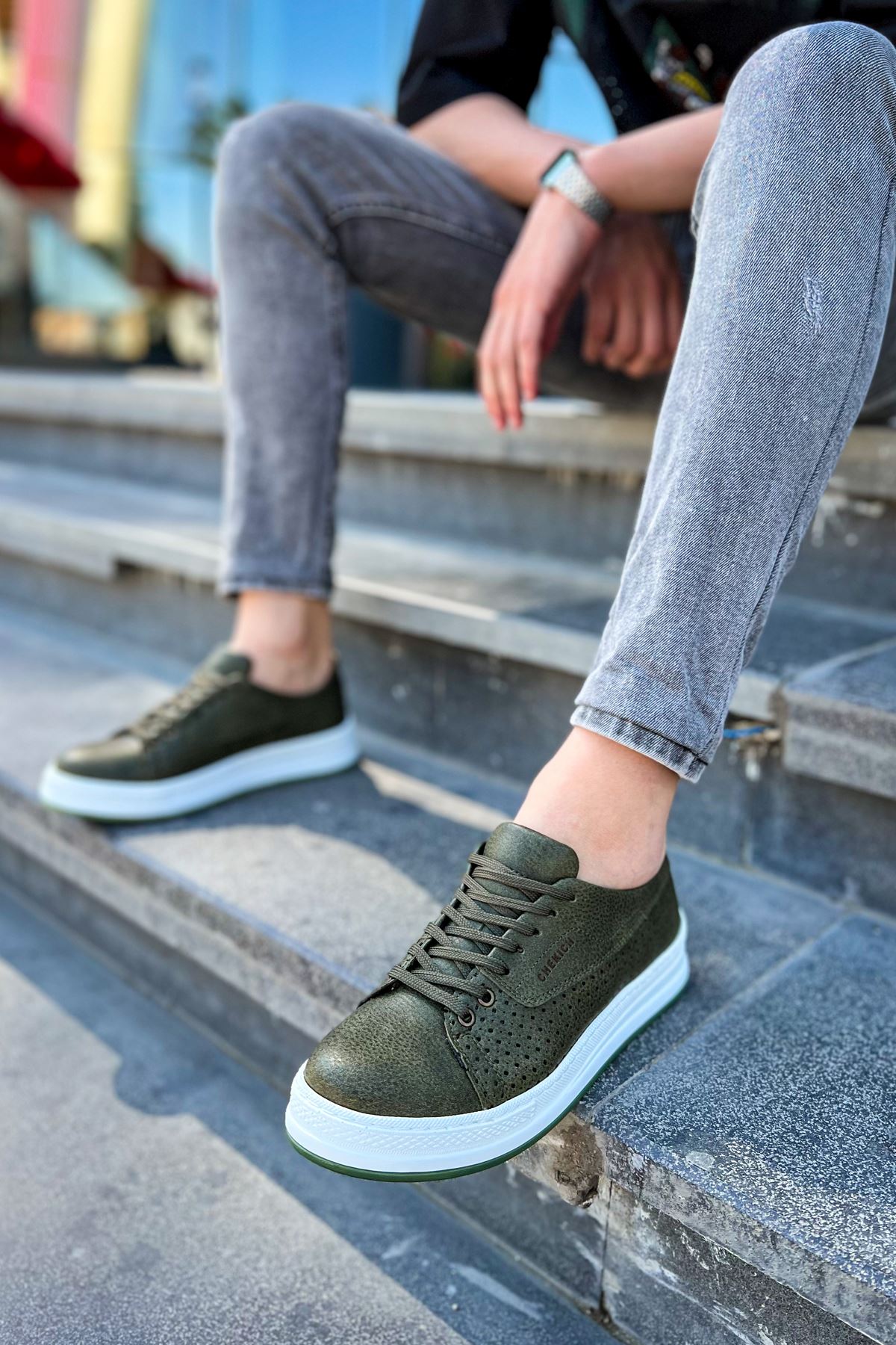 CH043 CBT Cowien Erkek Ayakkabi HAKI - Görsel 2