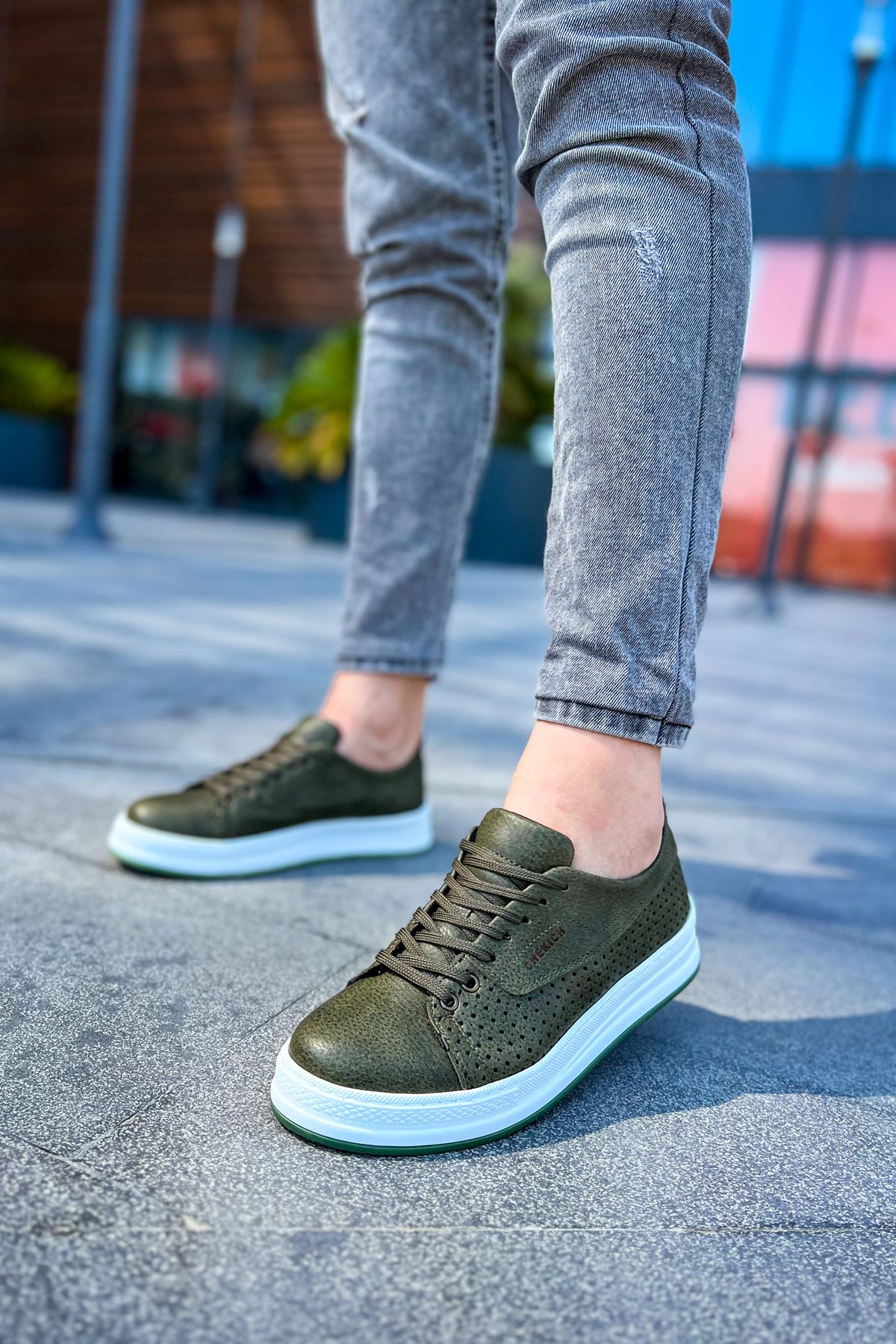 CH043 CBT Cowien Erkek Ayakkabi HAKI - Görsel 4