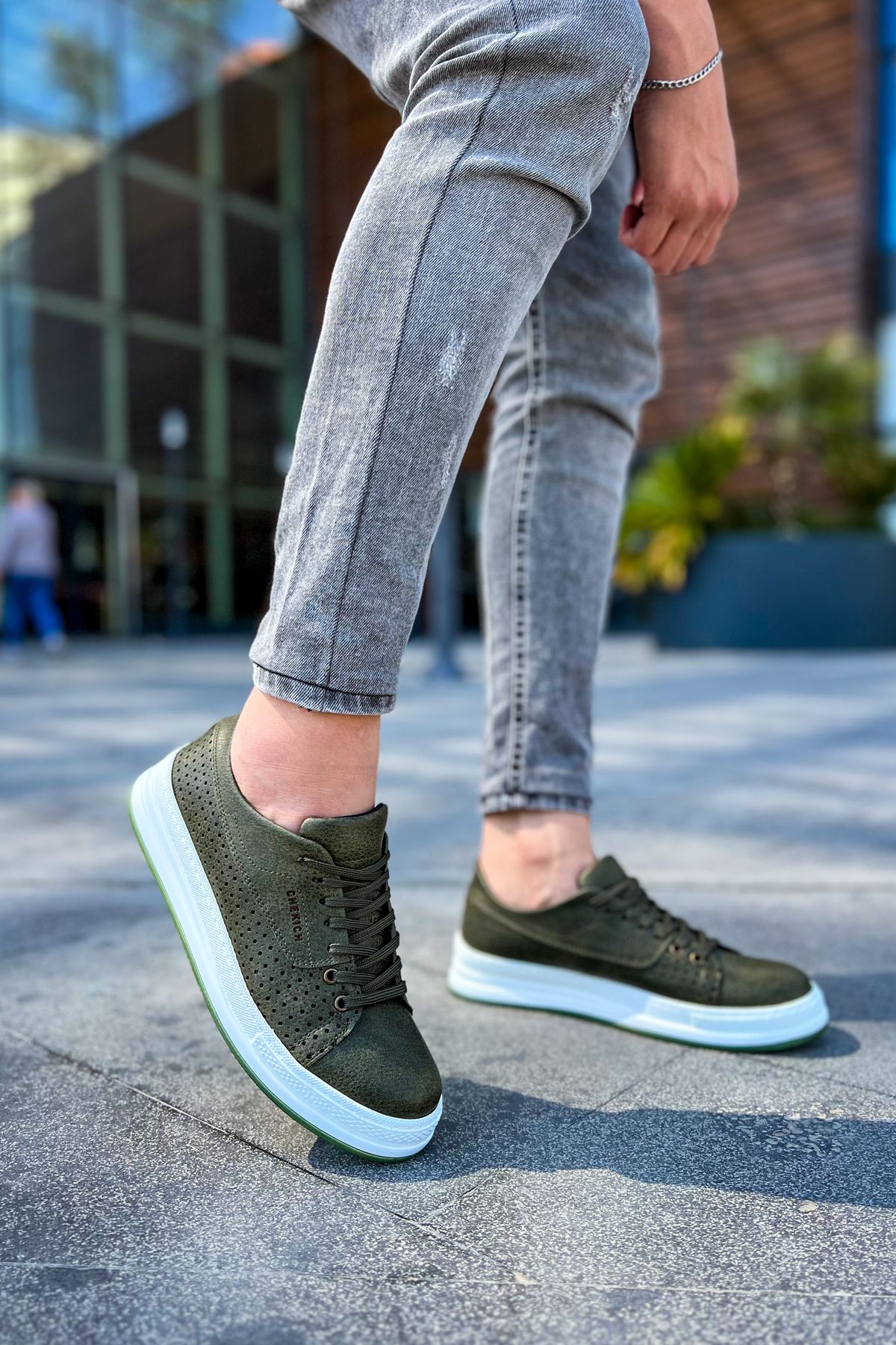 CH043 CBT Cowien Erkek Ayakkabi HAKI - Görsel 5