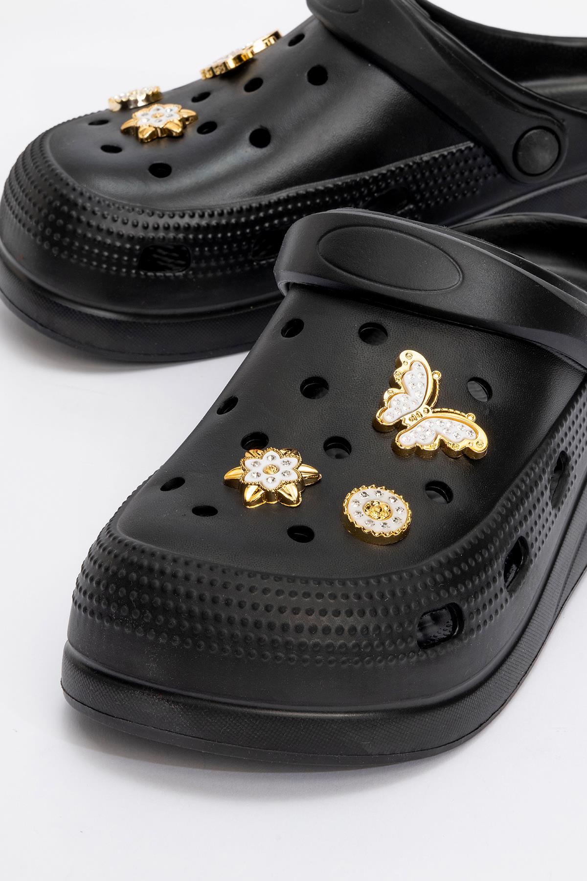 Kadın Aksesuarlı Sabo Terlik SİYAH - Görsel 4