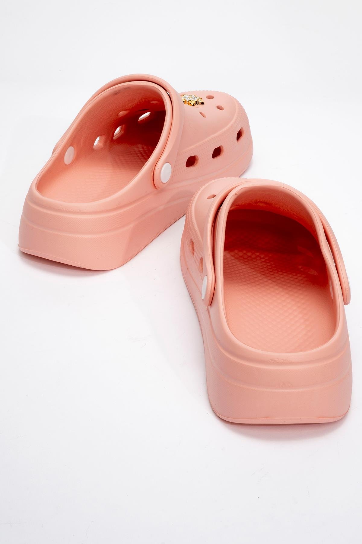 Kadın 2 Toka Kemerli Terlik PUDRA - Görsel 5