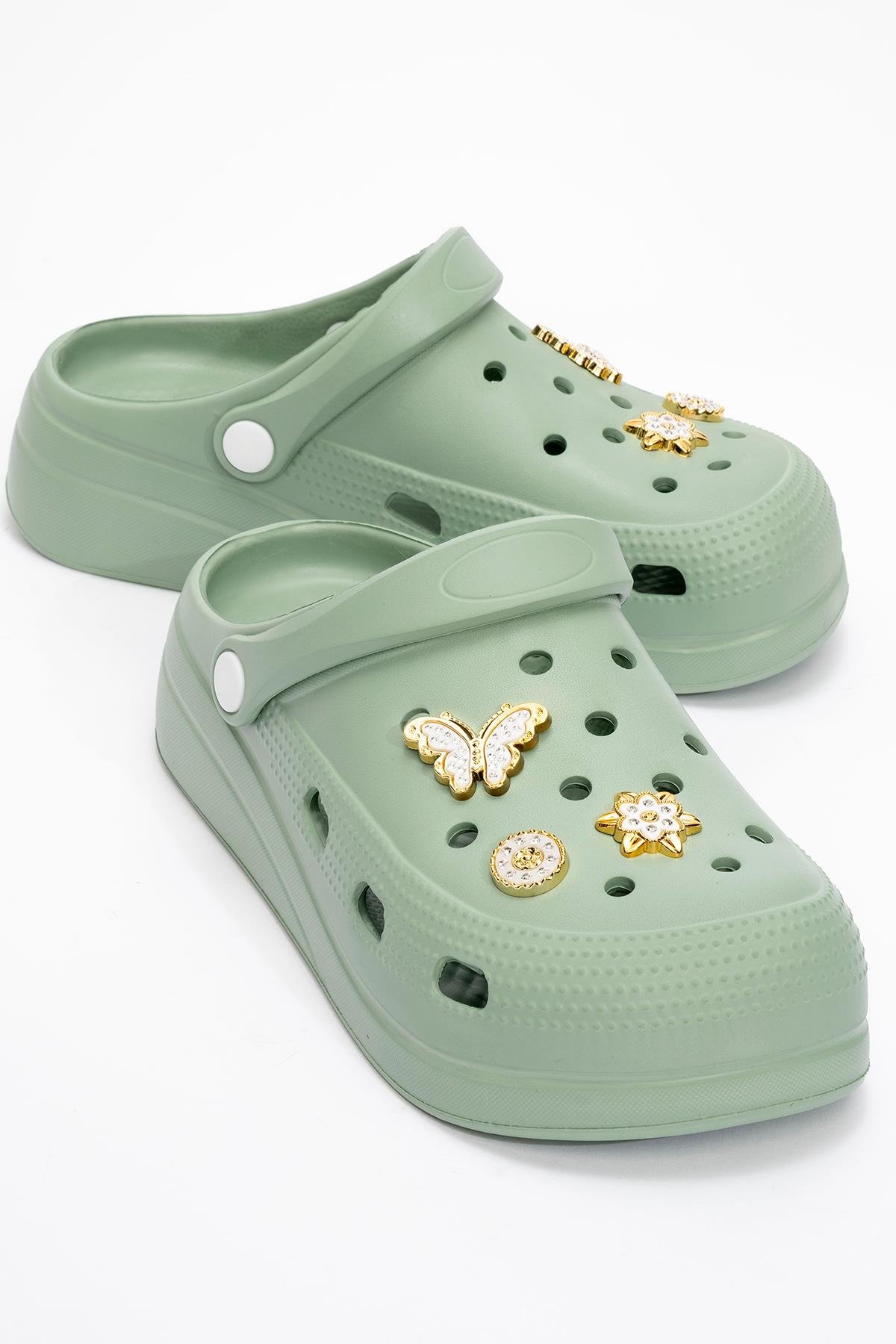 Kadın Aksesuarlı Sabo Terlik MİNT YEŞİLİ - Görsel 2
