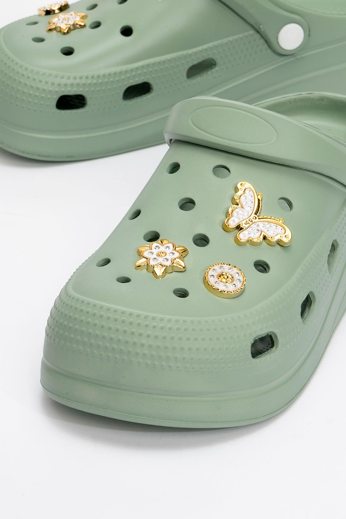 Kadın Aksesuarlı Sabo Terlik MİNT YEŞİLİ - Görsel 4