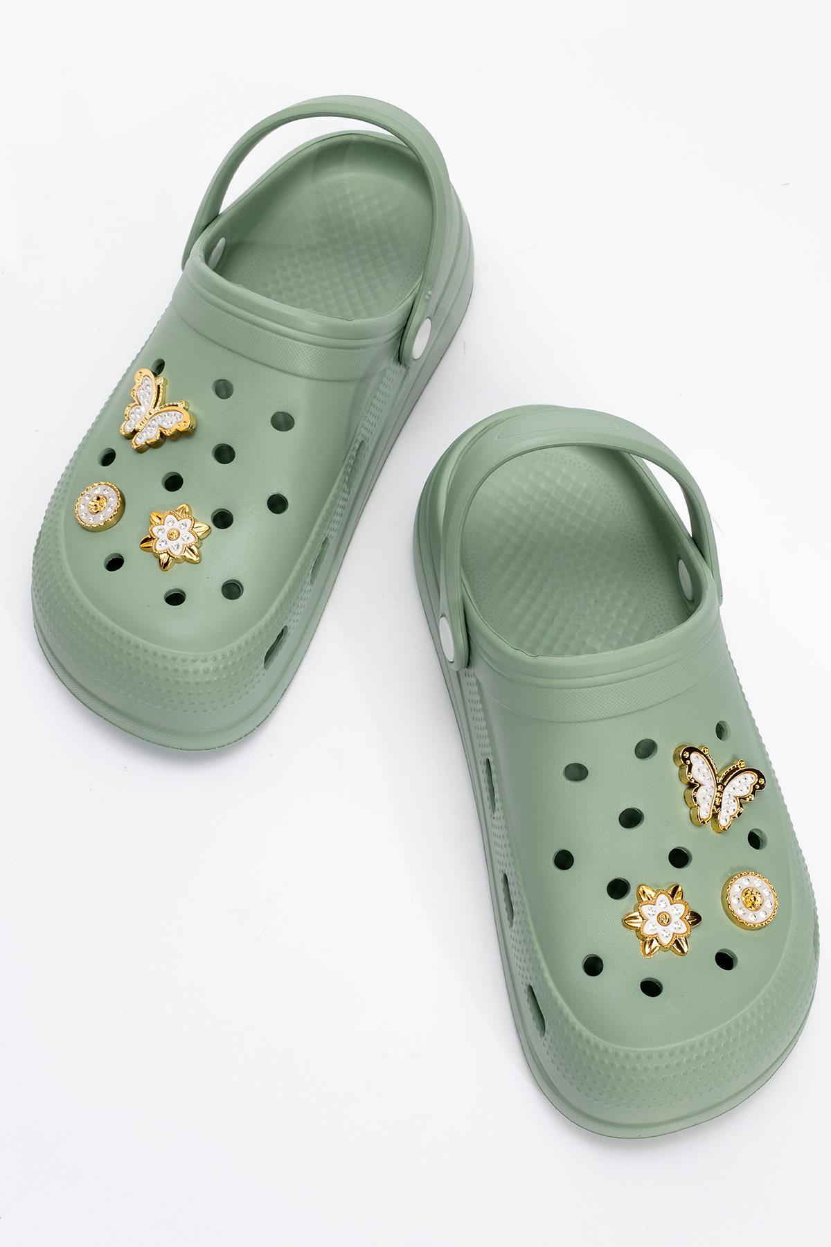 Kadın Aksesuarlı Sabo Terlik MİNT YEŞİLİ - Görsel 6