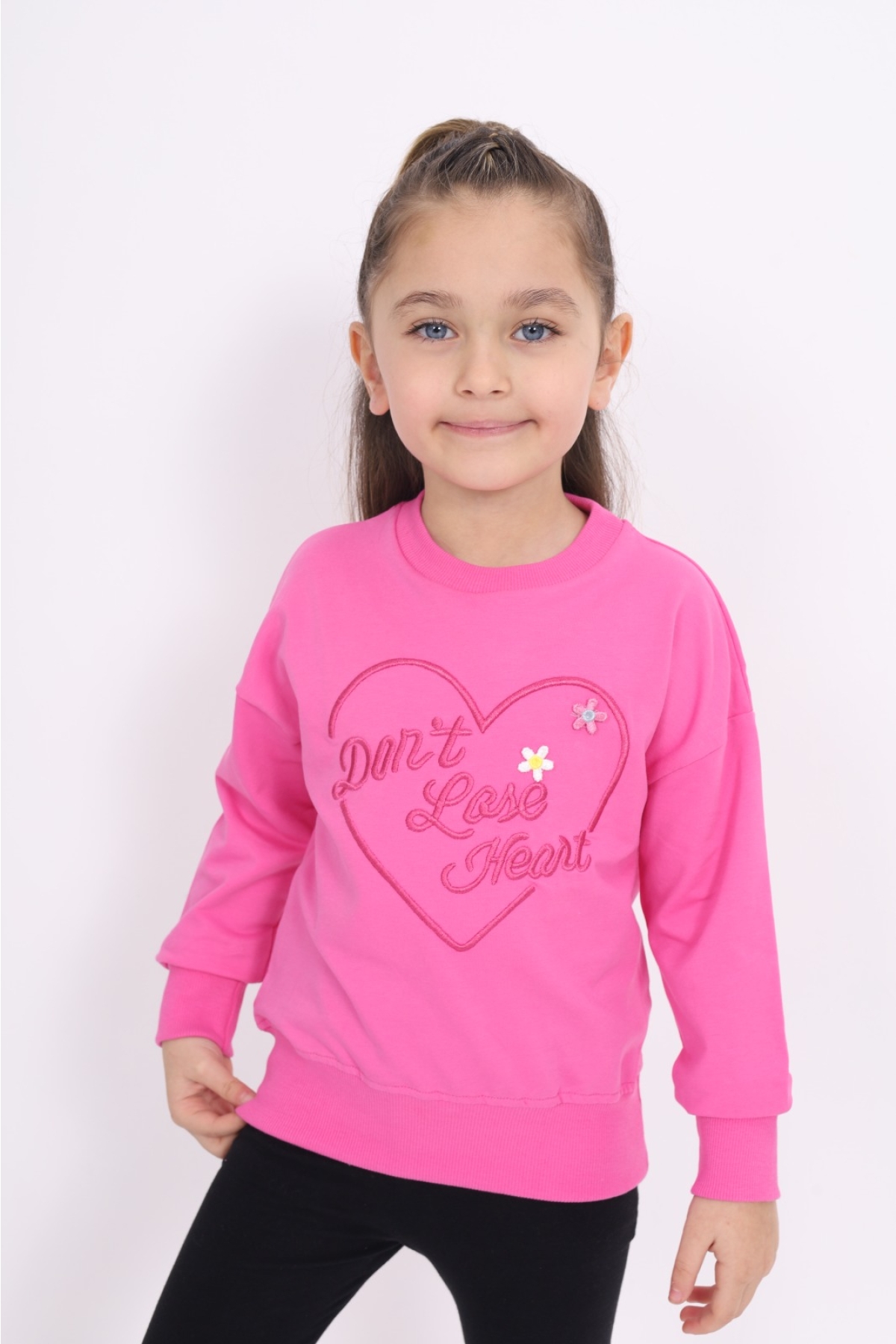 Toontoy Kız Çocuk Nakışlı Sweatshirt