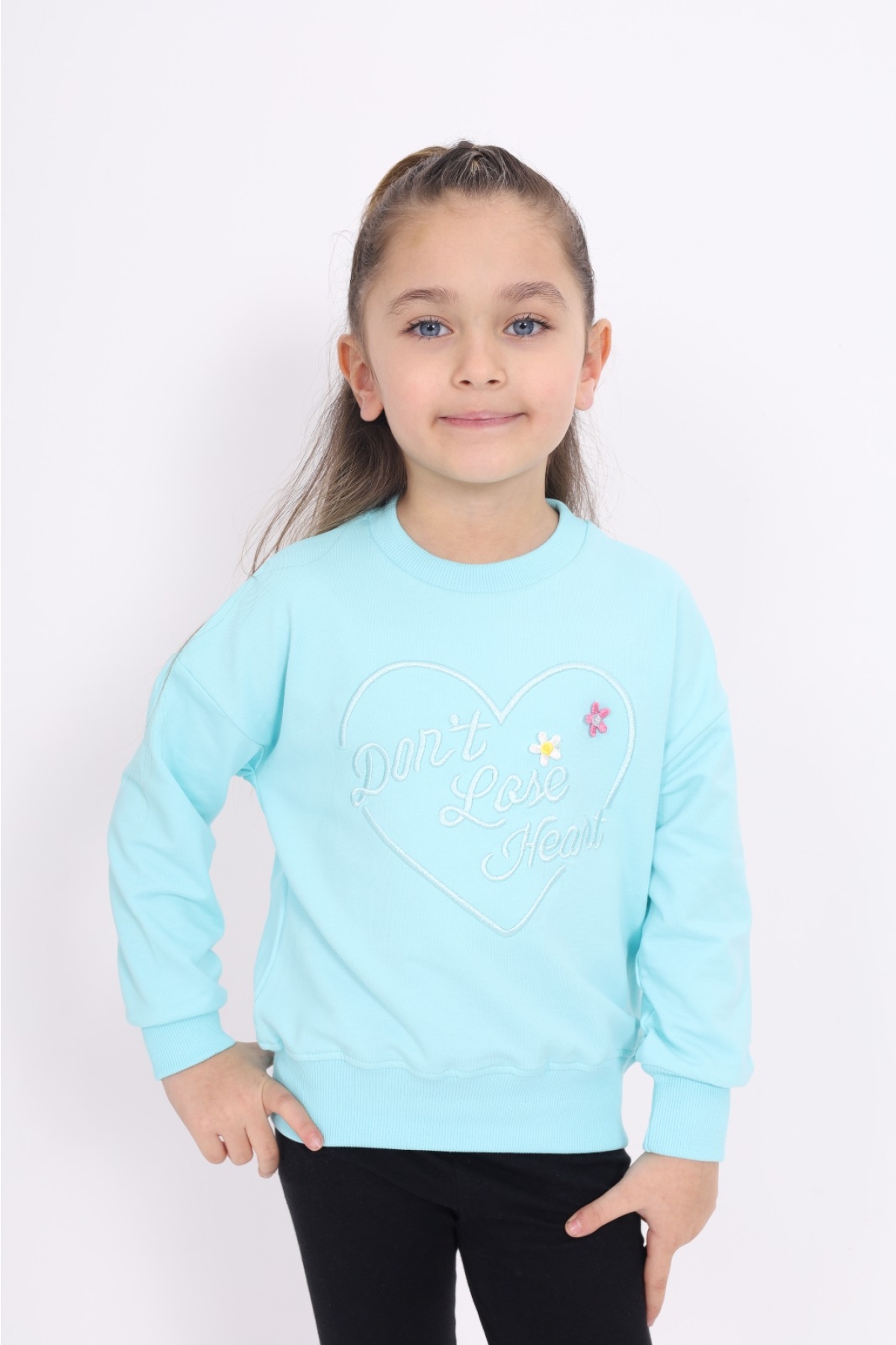 Toontoy Kız Çocuk Nakışlı Sweatshirt