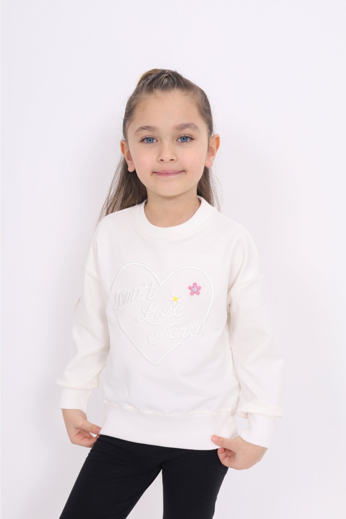 Toontoy Kız Çocuk Nakışlı Sweatshirt