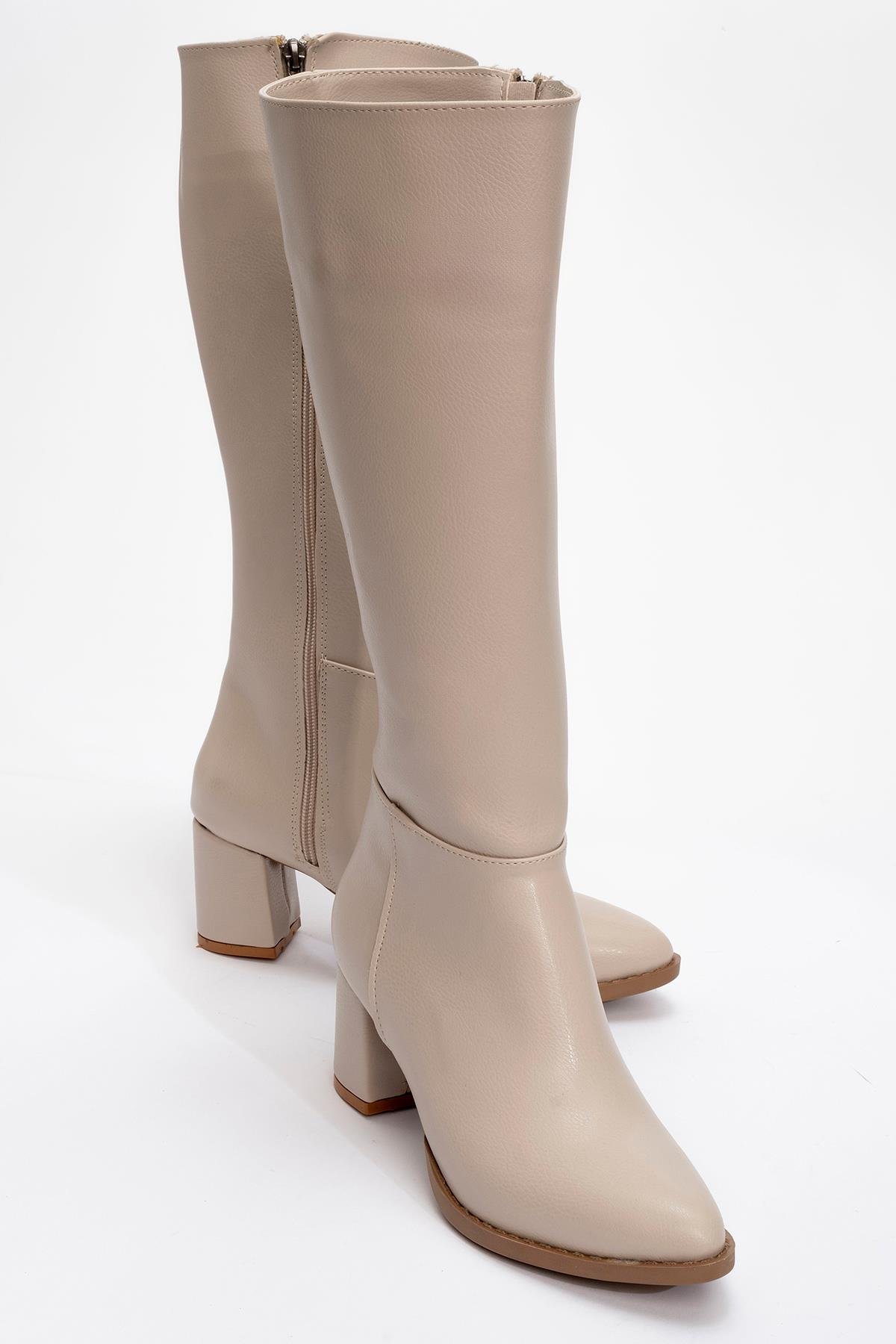 Topuklu Kadın Çizme TEN CİLT - Görsel 3