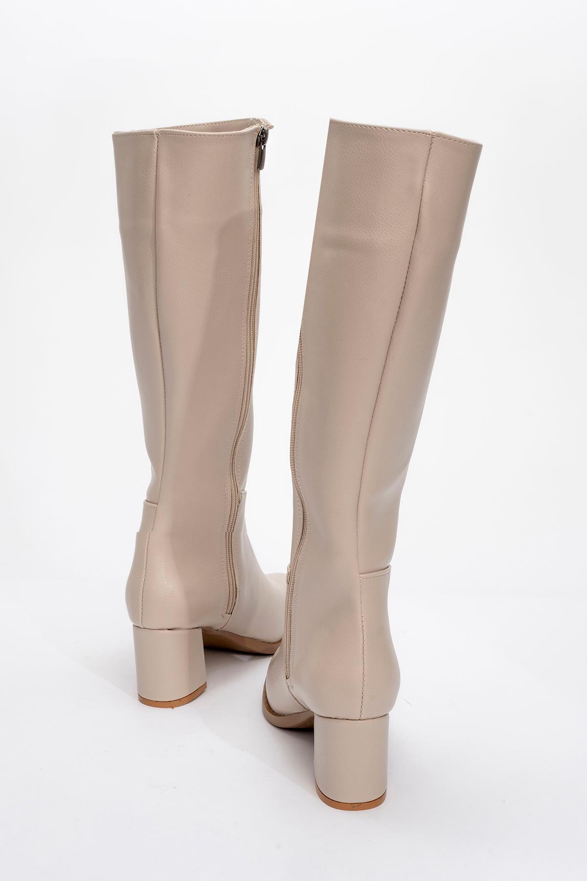 Topuklu Kadın Çizme TEN CİLT - Görsel 5