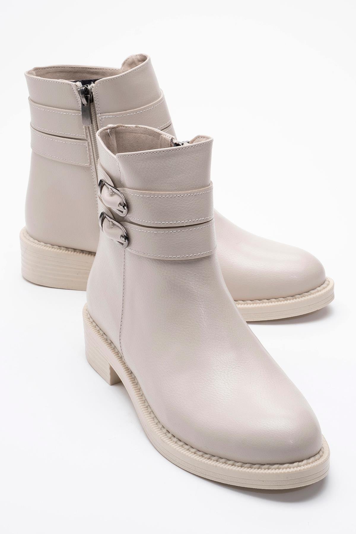 Kadın Kaydırmaz Kemerli Bot TEN CİLT - Görsel 3