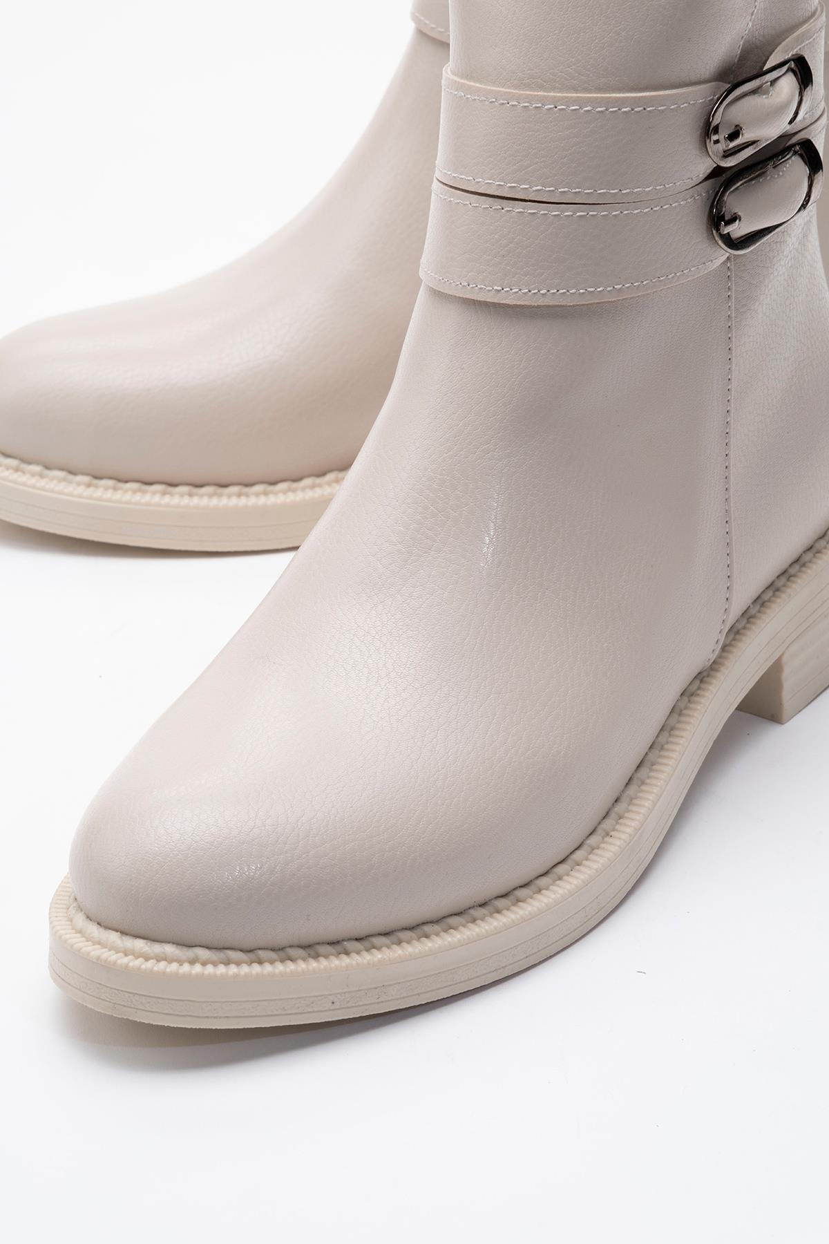 Kadın Kaydırmaz Kemerli Bot TEN CİLT - Görsel 4