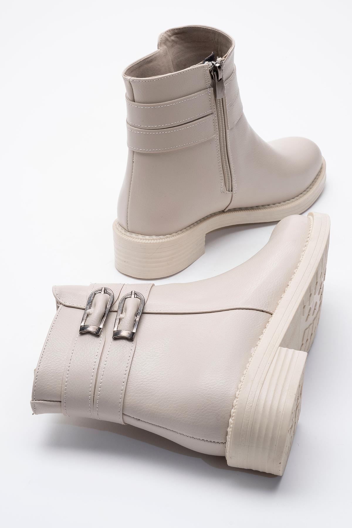 Kadın Kaydırmaz Kemerli Bot TEN CİLT - Görsel 5