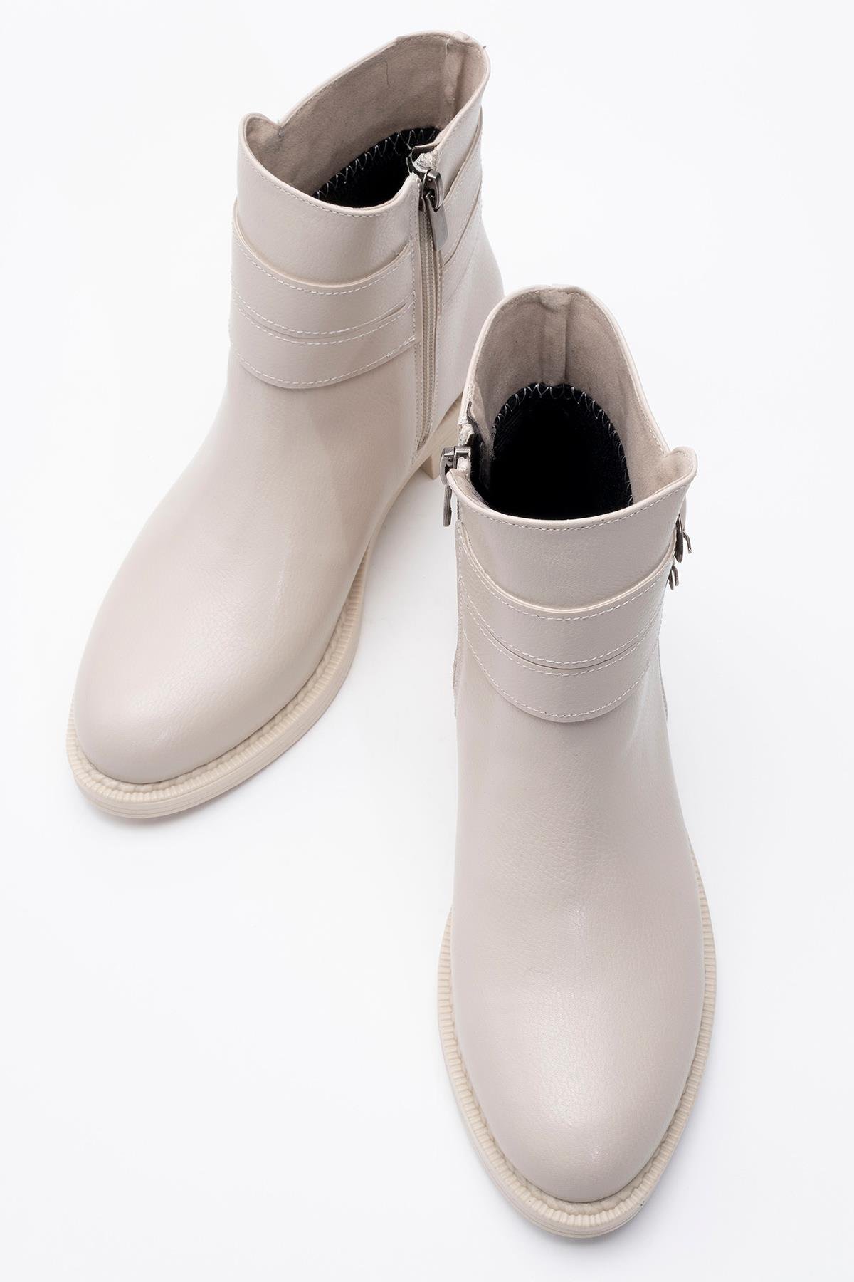 Kadın Kaydırmaz Kemerli Bot TEN CİLT - Görsel 6