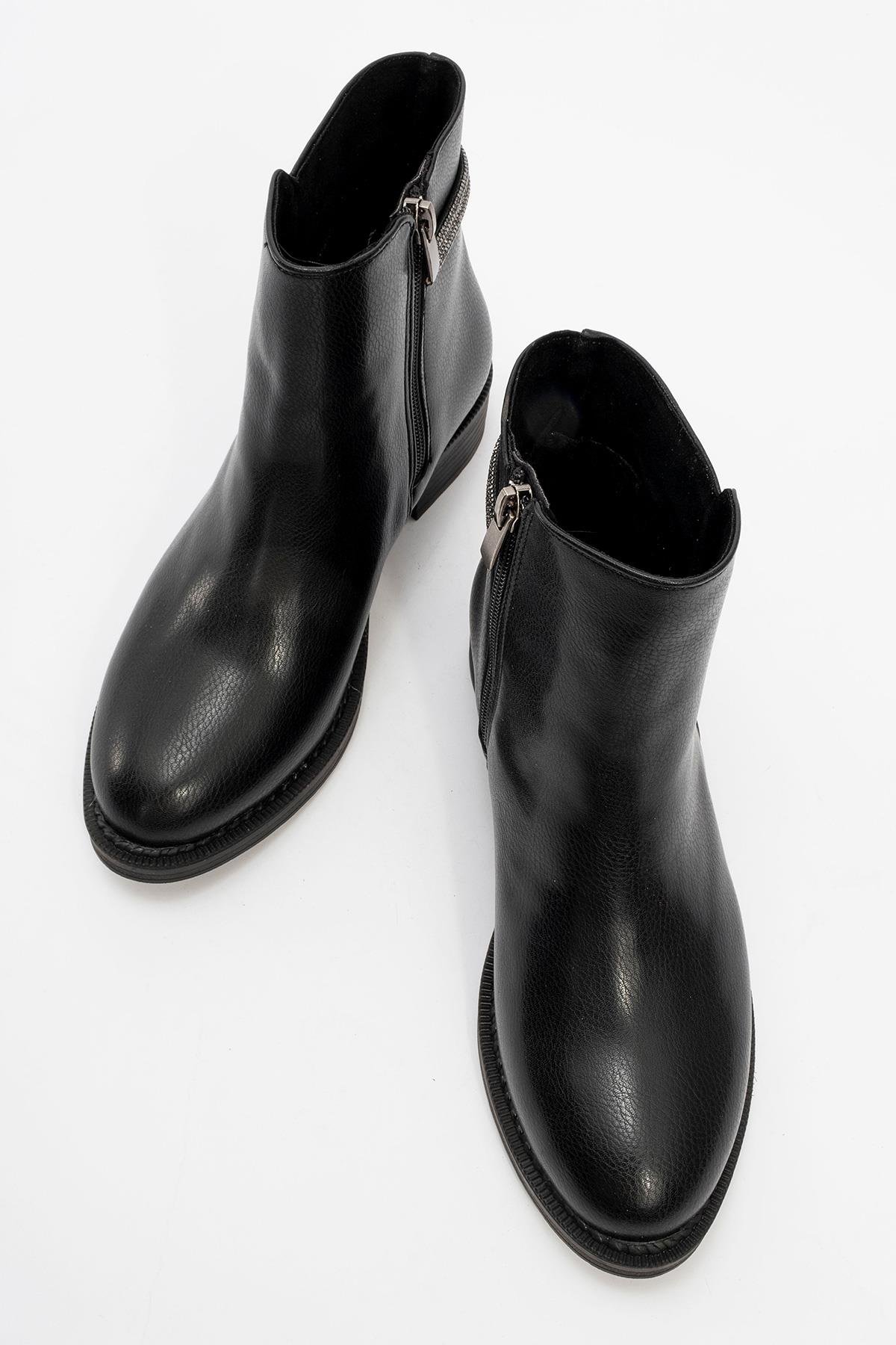 Kadın Taşlı Bot SİYAH CİLT - Görsel 6