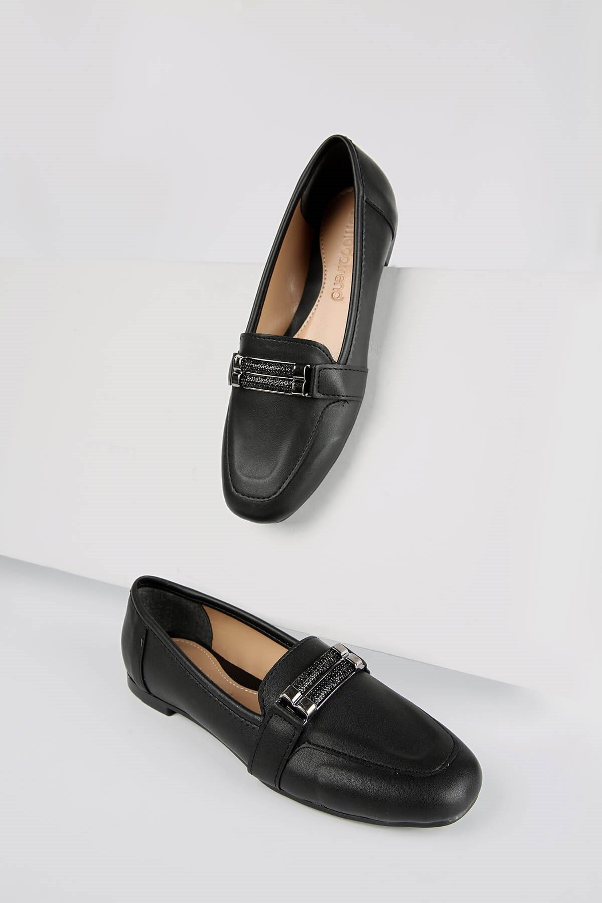 Kadın Taşlı Babet SİYAH CİLT - Görsel 4