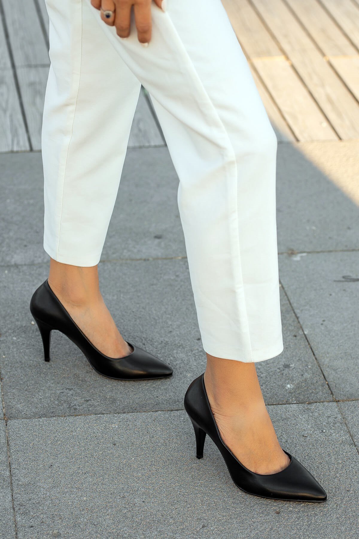 Kadın Topuklu Ayakkabı SİYAH CİLT - Görsel 3