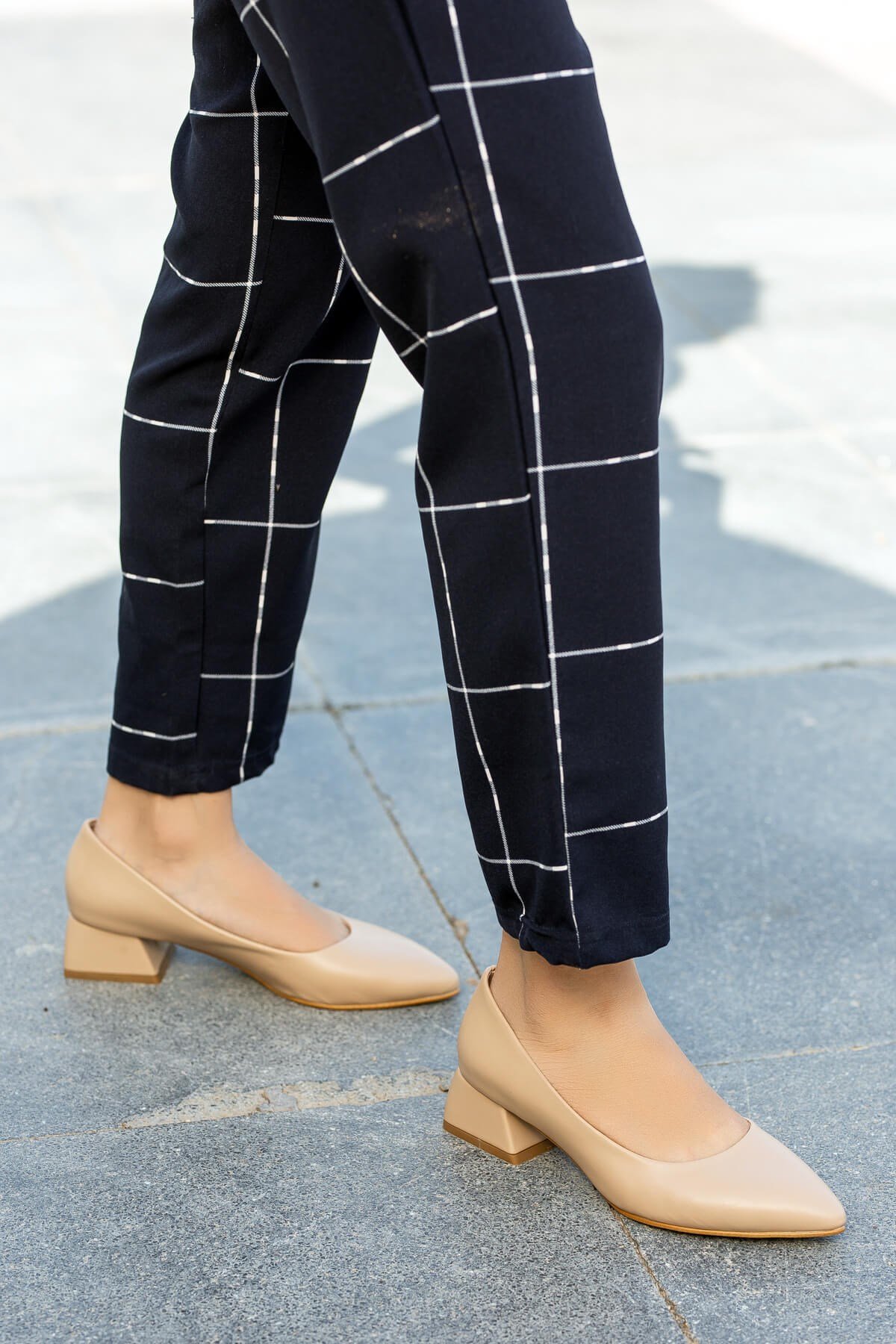 Kadın Topuklu Ayakkabı BEJ CİLT - Görsel 3