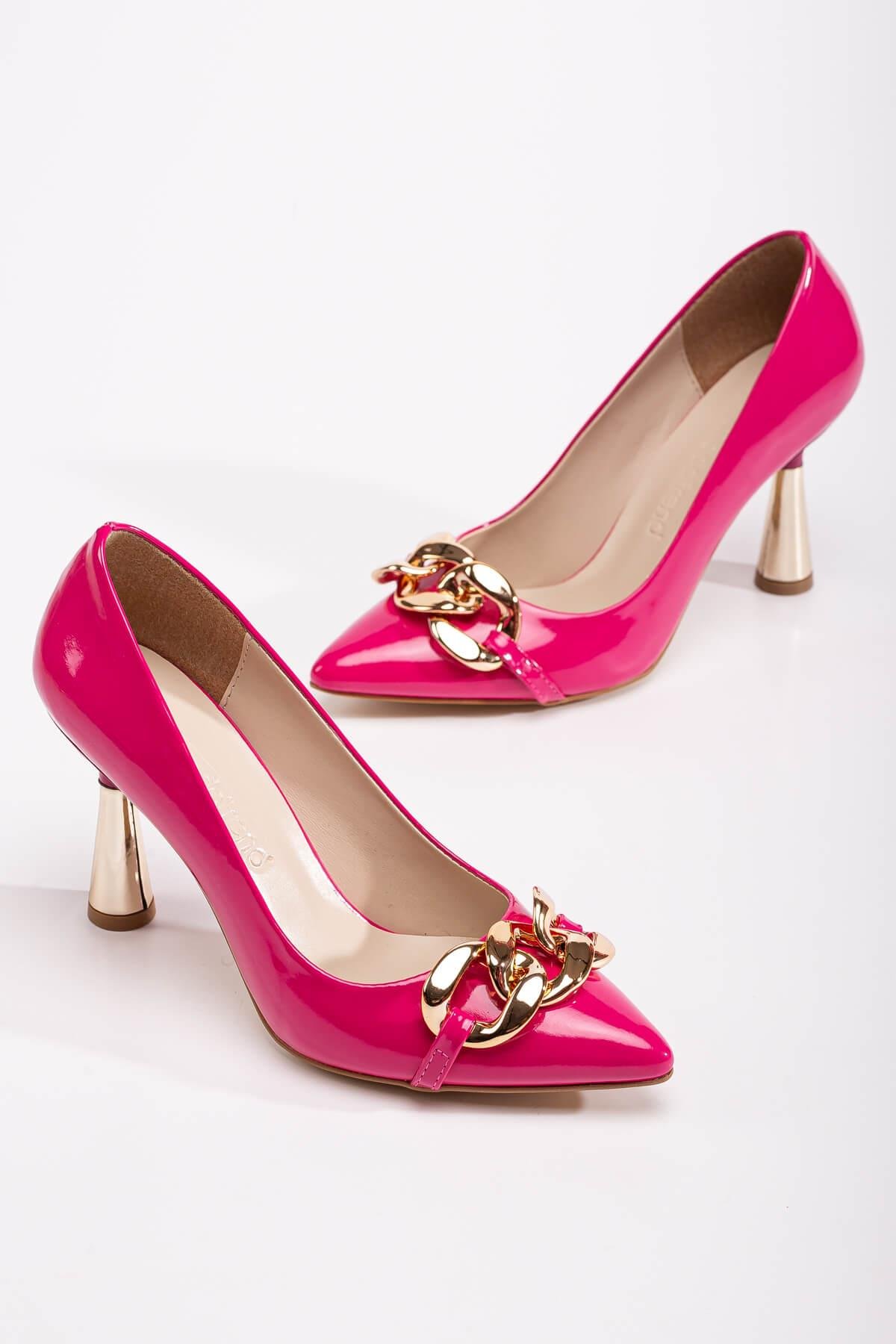 Kadın Zincirli Topuklu Ayakkabı FUJE RUGAN - Görsel 3