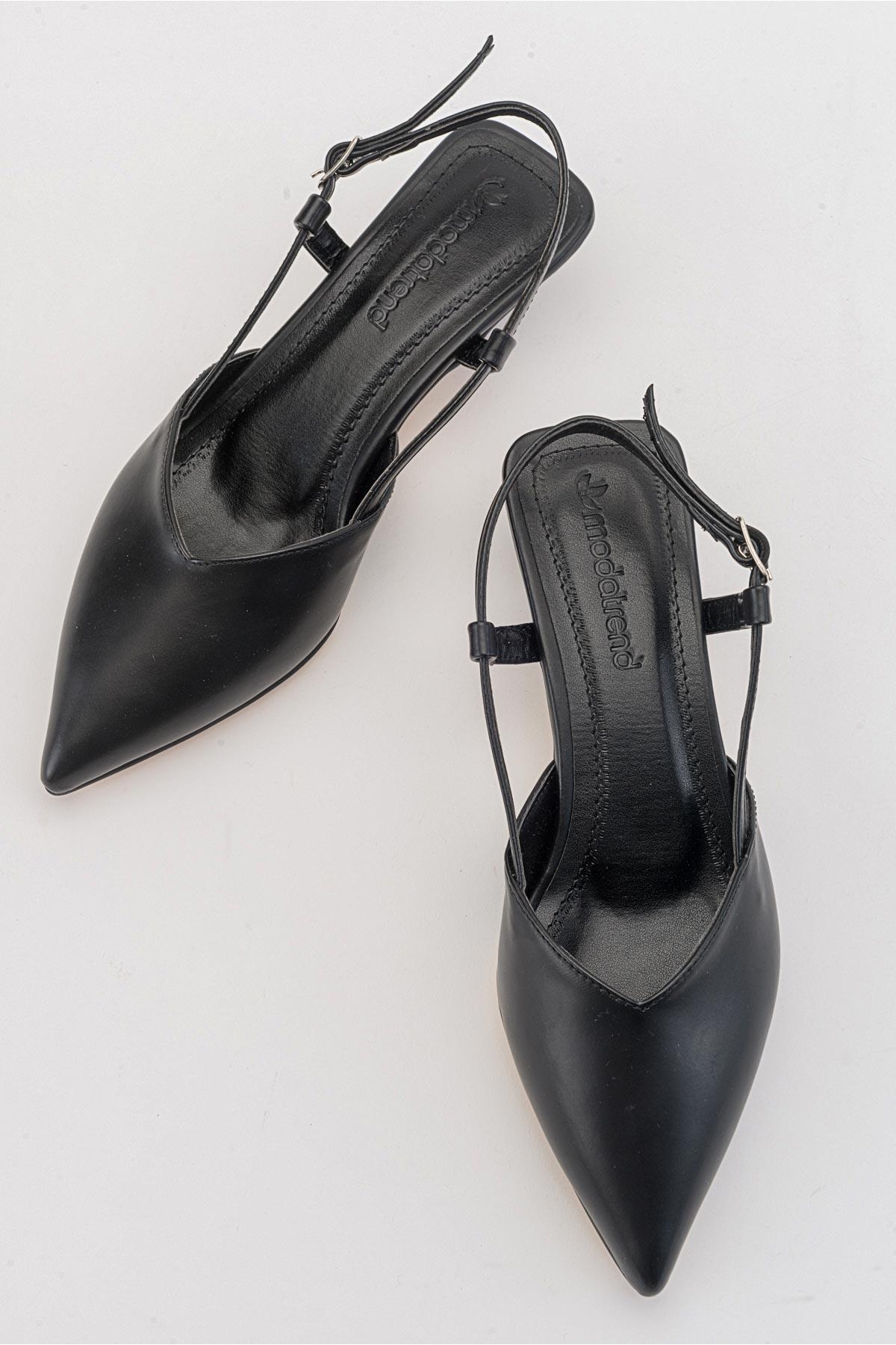 Kadın Topuklu Sandalet SİYAH CİLT - Görsel 6