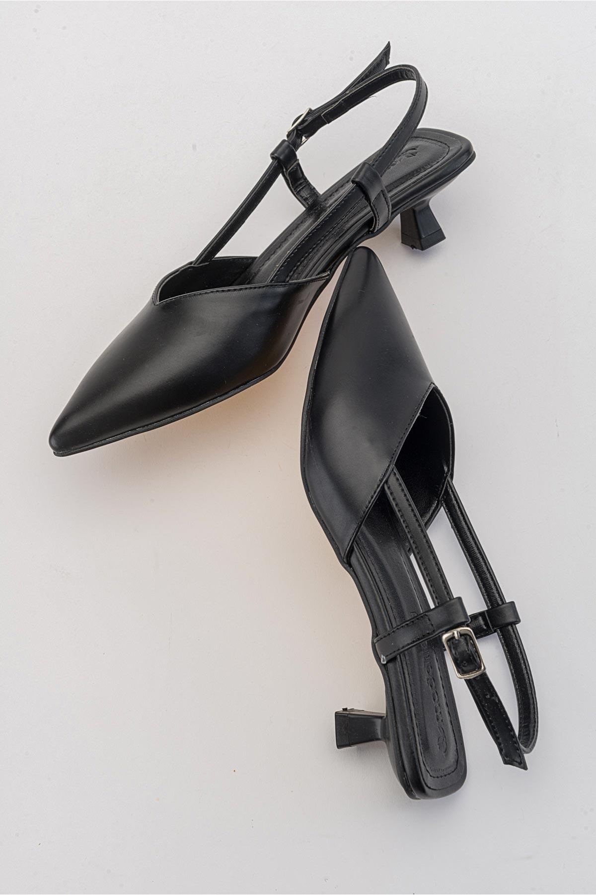 Kadın Topuklu Sandalet SİYAH CİLT - Görsel 7