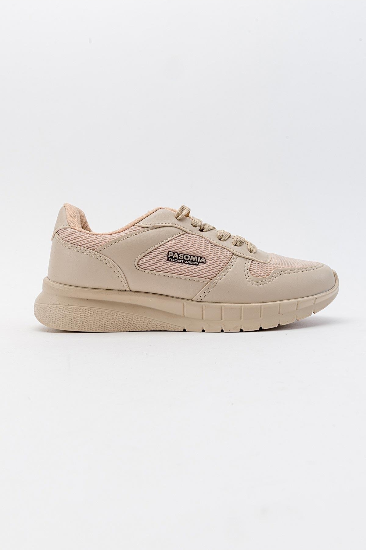 Anorak Bağcıklı Kadın Spor Ayakkabı BEJ - Görsel 3