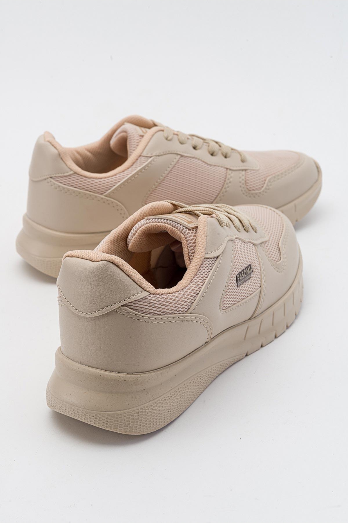 Anorak Bağcıklı Kadın Spor Ayakkabı BEJ - Görsel 5