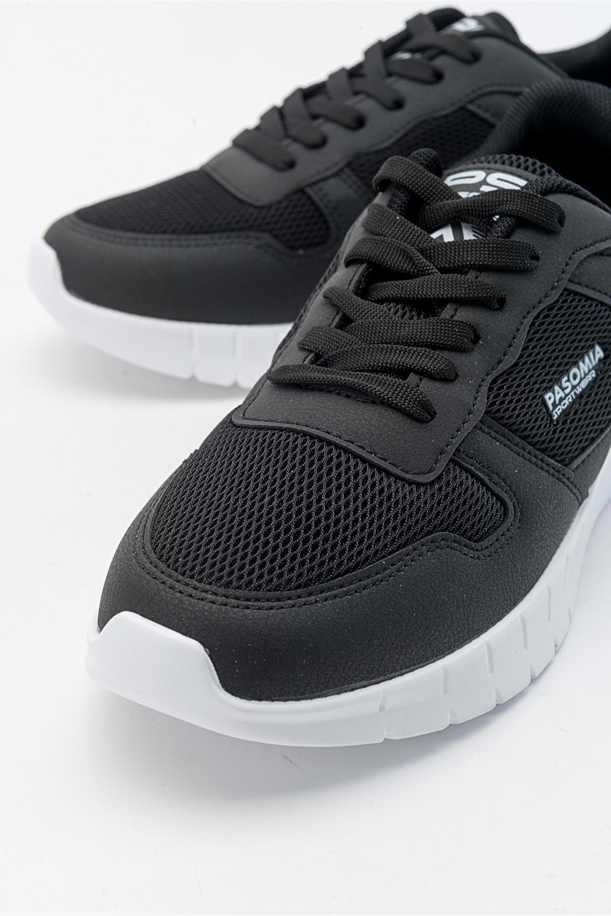 Anorak Bağcıklı Kadın Spor Ayakkabı SİYAH BEYAZ - Görsel 4