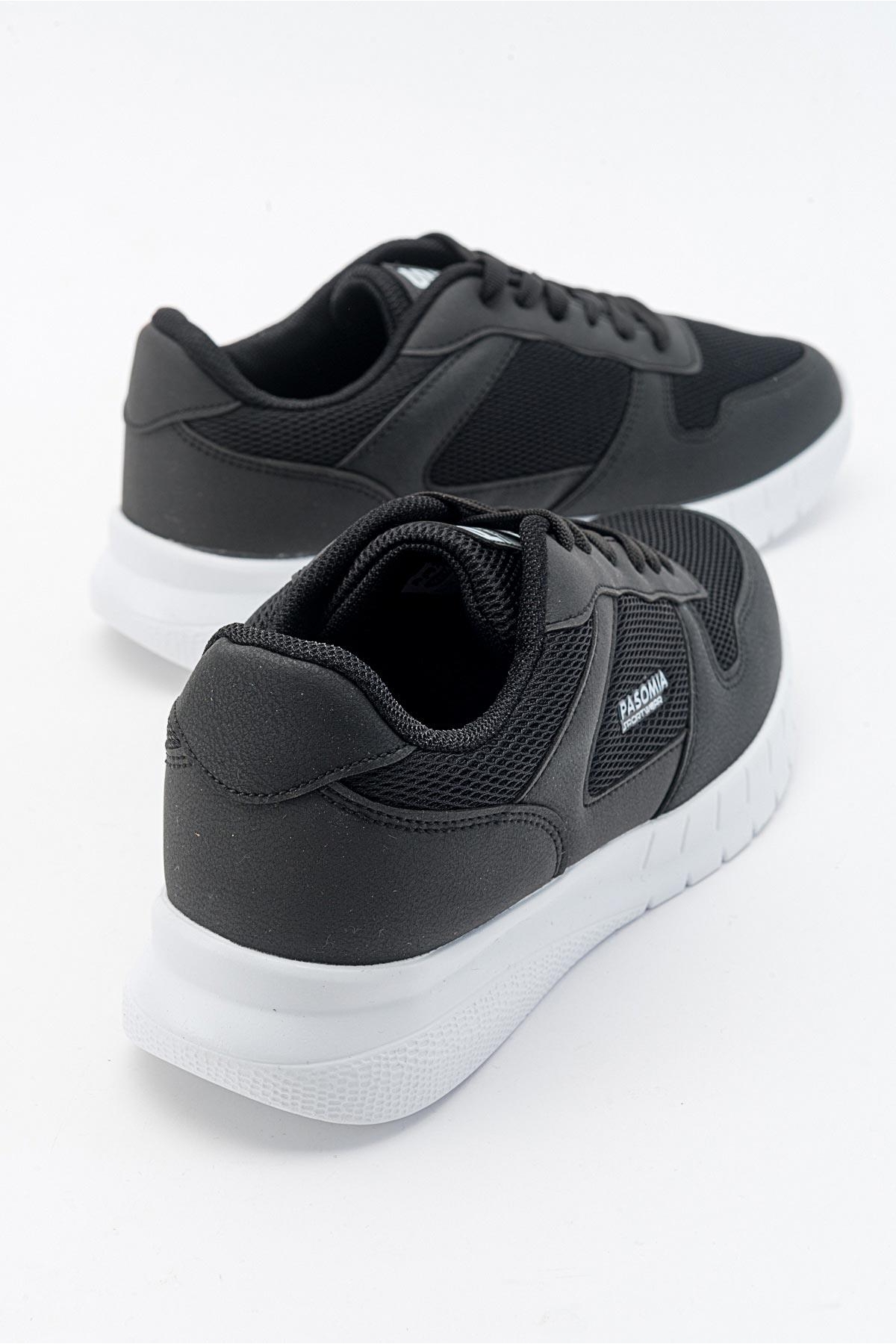 Anorak Bağcıklı Kadın Spor Ayakkabı SİYAH BEYAZ - Görsel 5