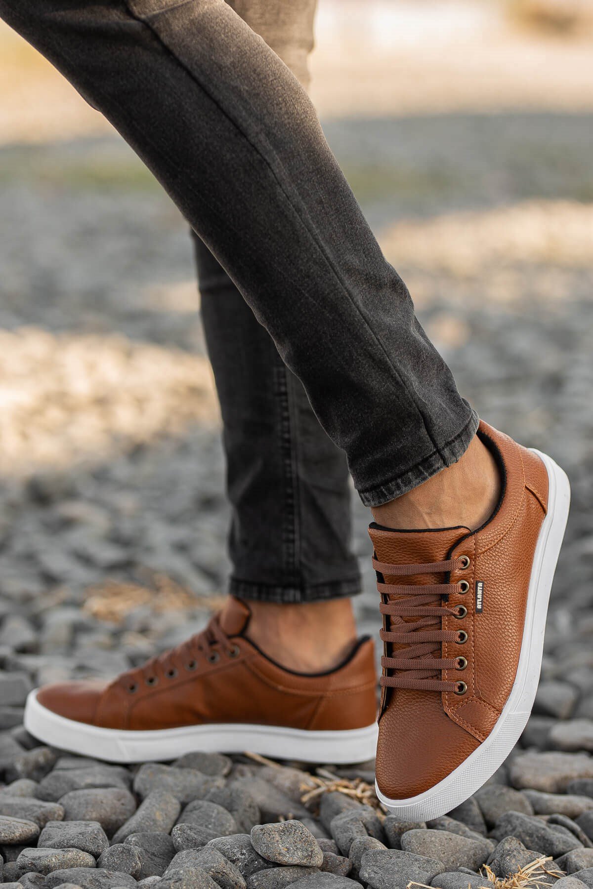 Erkek Spor Ayakkabı TABA BEYAZ - Görsel 3