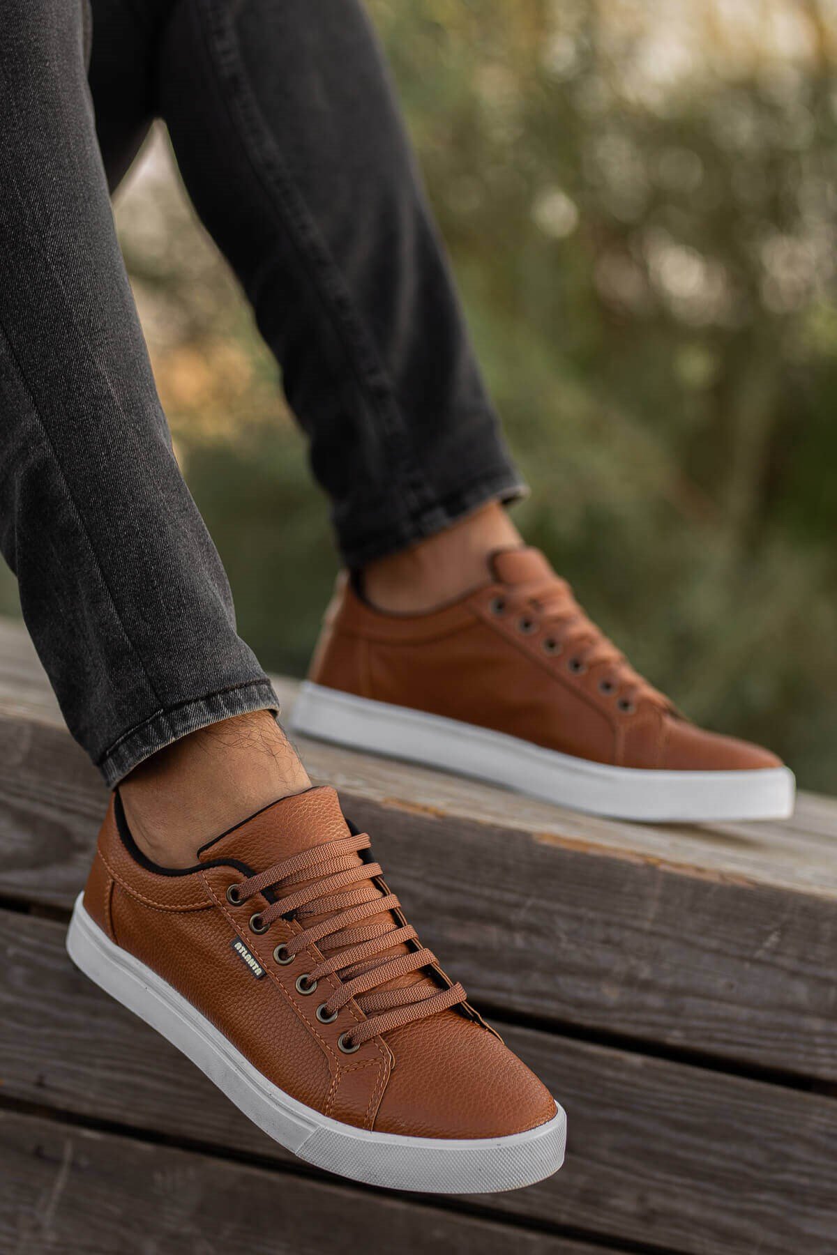 Erkek Spor Ayakkabı TABA BEYAZ - Görsel 4