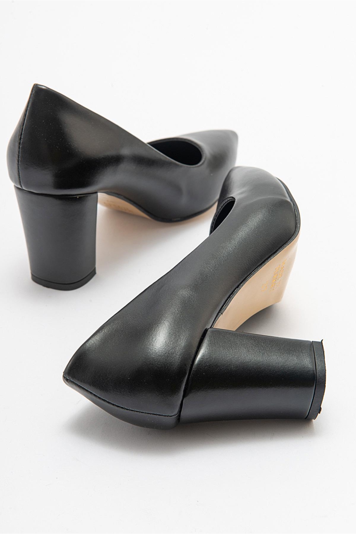 Kadın Ökçeli Stiletto SİYAH CİLT - Görsel 5